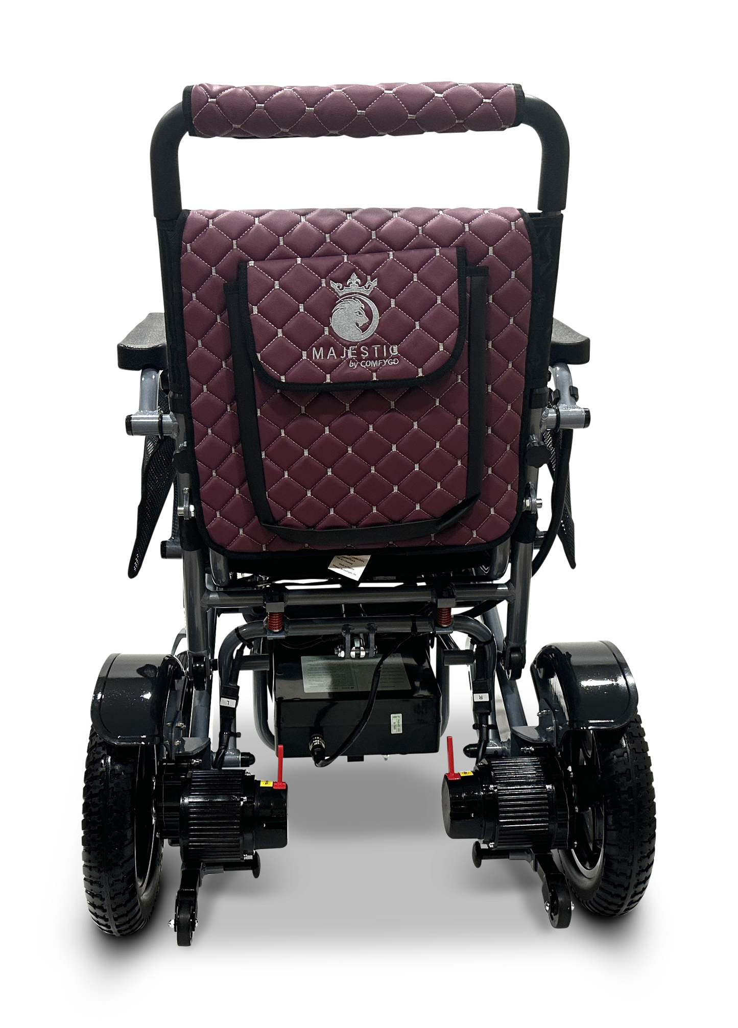 MAJESTIC IQ-7000 Auto Folding Remote Controlled Electric Wheelchair Silver Purple