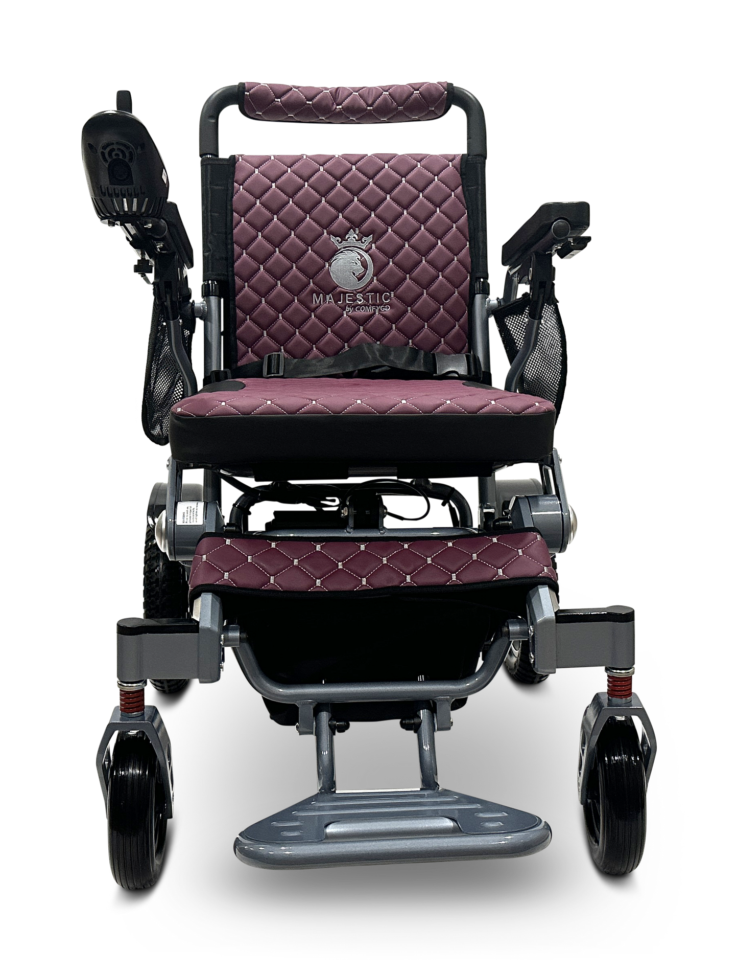 MAJESTIC IQ-7000 Auto Folding Remote Controlled Electric Wheelchair Silver Purple