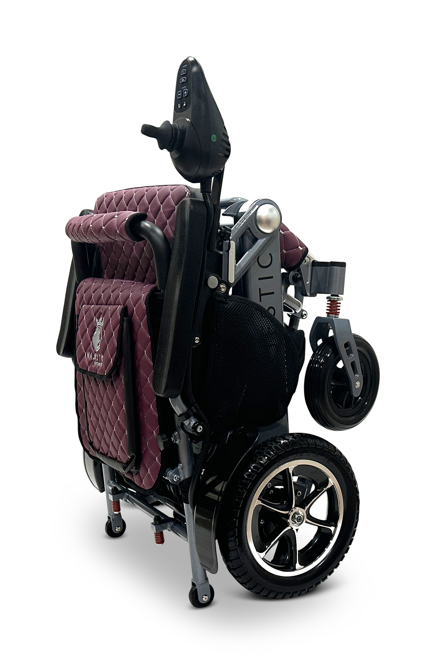 MAJESTIC IQ-7000 Auto Folding Remote Controlled Electric Wheelchair Silver Purple