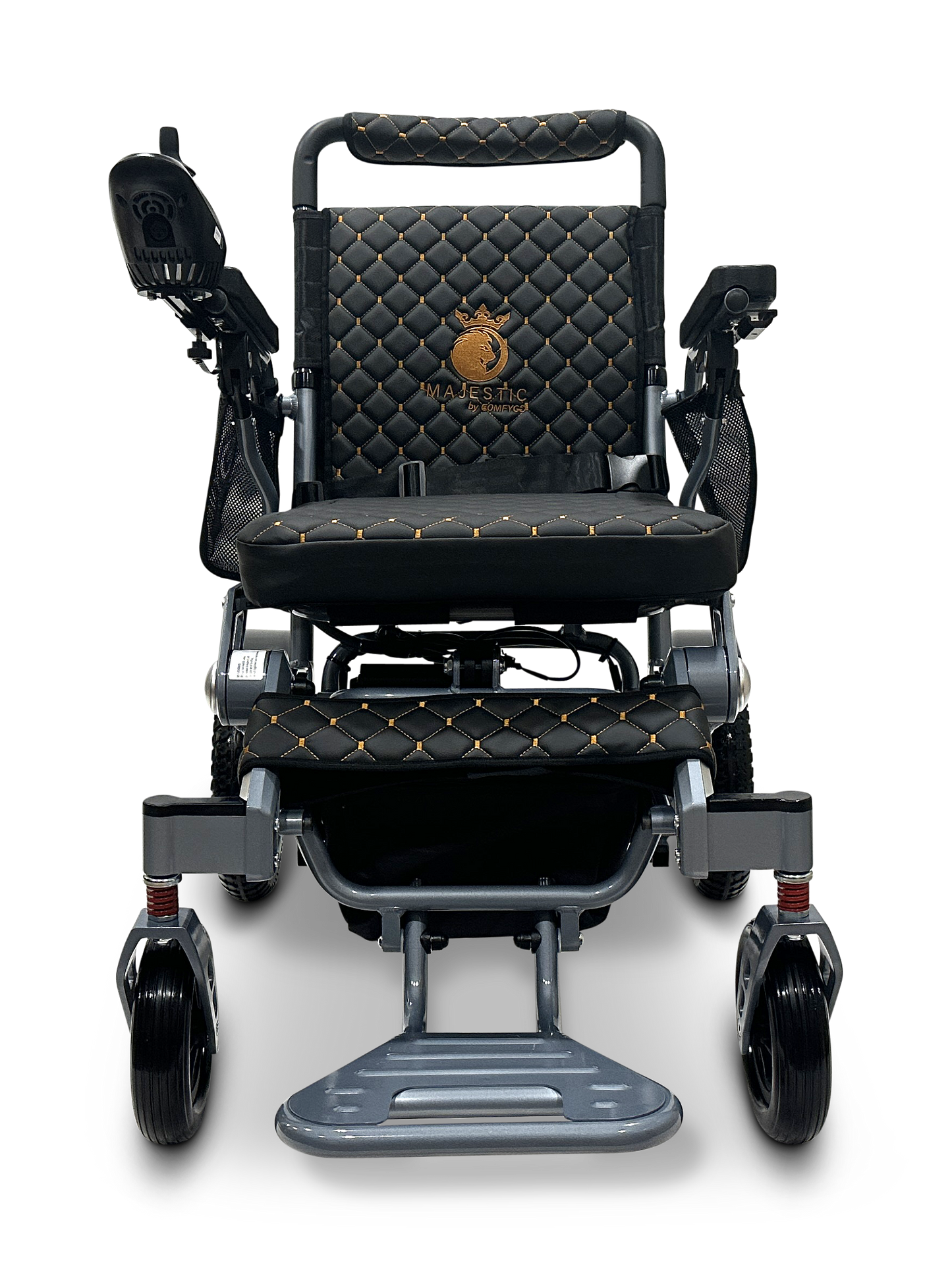 MAJESTIC IQ-7000 Auto Folding Remote Controlled Electric Wheelchair Silver Black