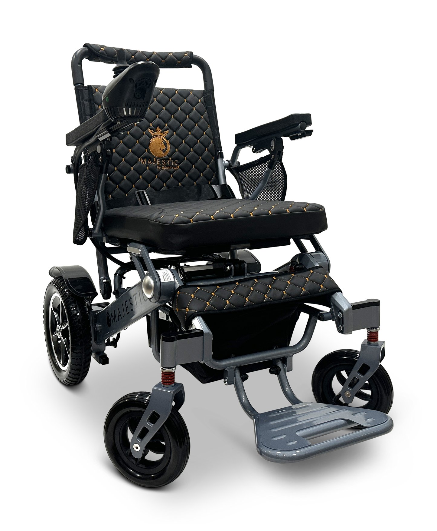 MAJESTIC IQ-7000 Auto Folding Remote Controlled Electric Wheelchair Silver Black