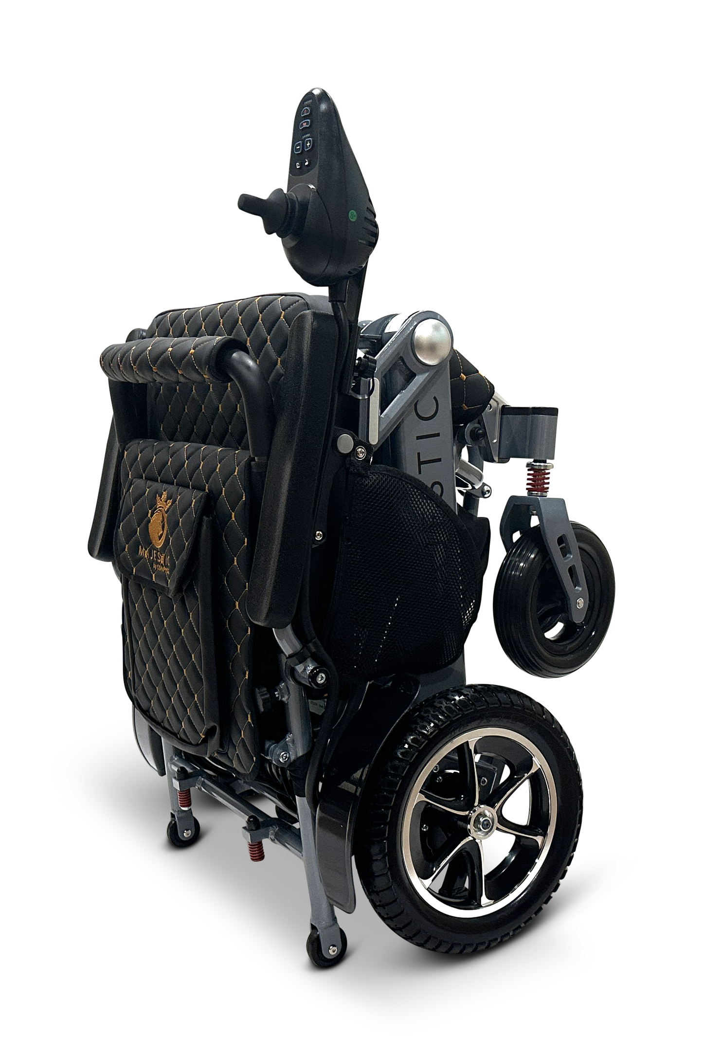 MAJESTIC IQ-7000 Auto Folding Remote Controlled Electric Wheelchair Silver Black