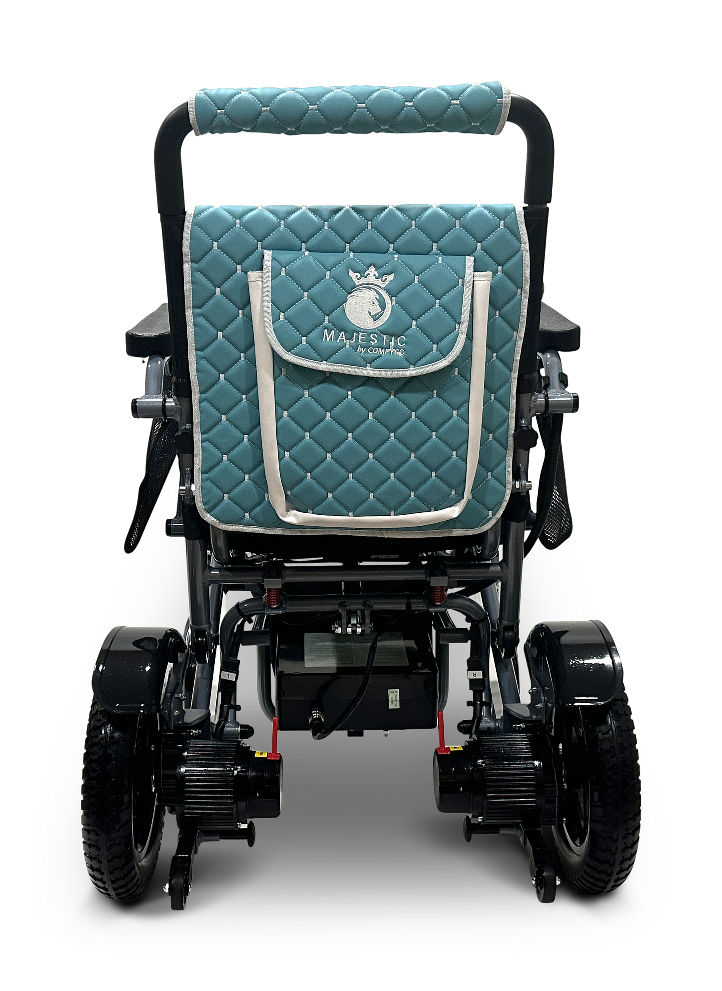 MAJESTIC IQ-7000 Auto Folding Remote Controlled Electric Wheelchair Silver Teal
