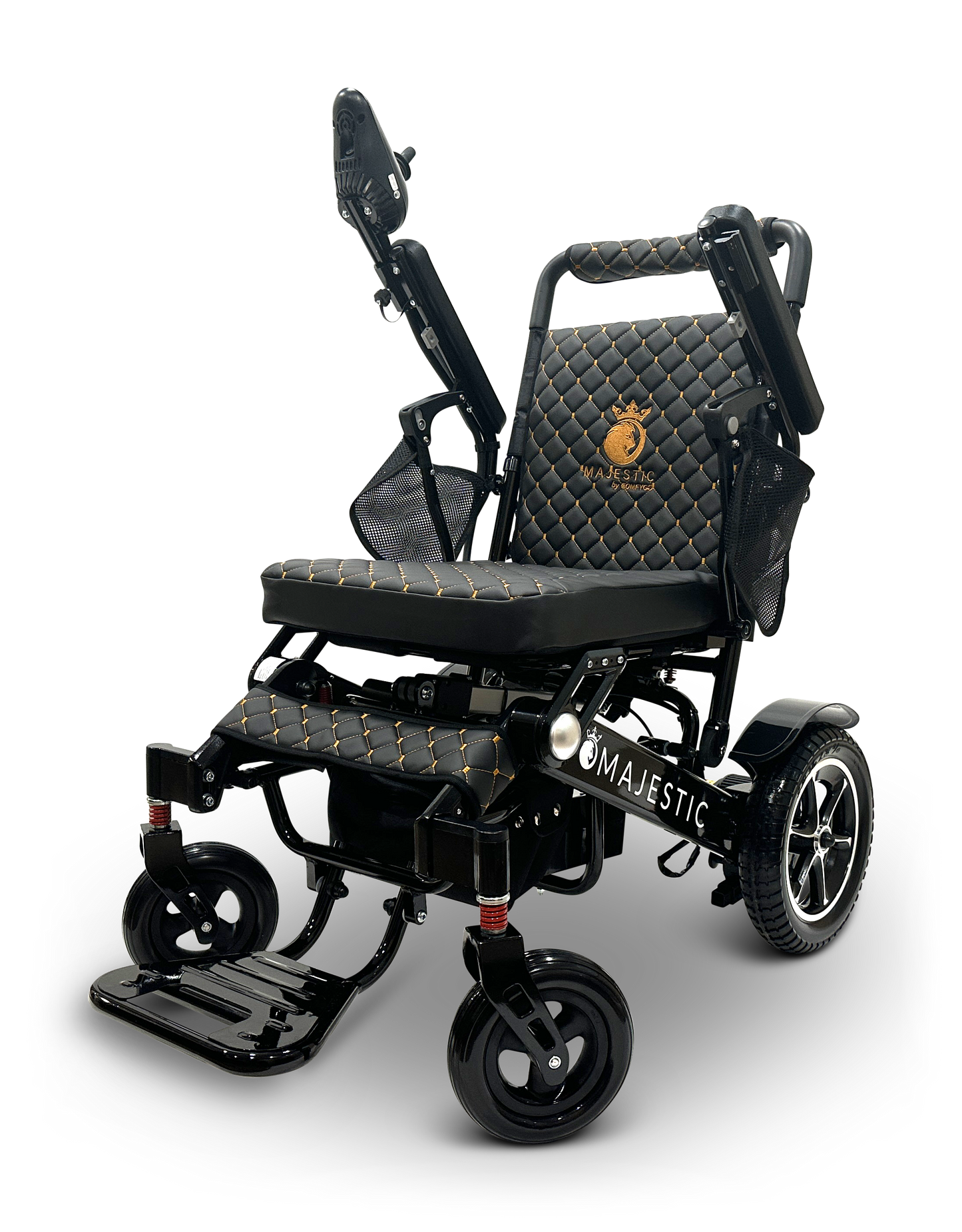 MAJESTIC IQ-7000 Auto Folding Remote Controlled Electric Wheelchair Black Black