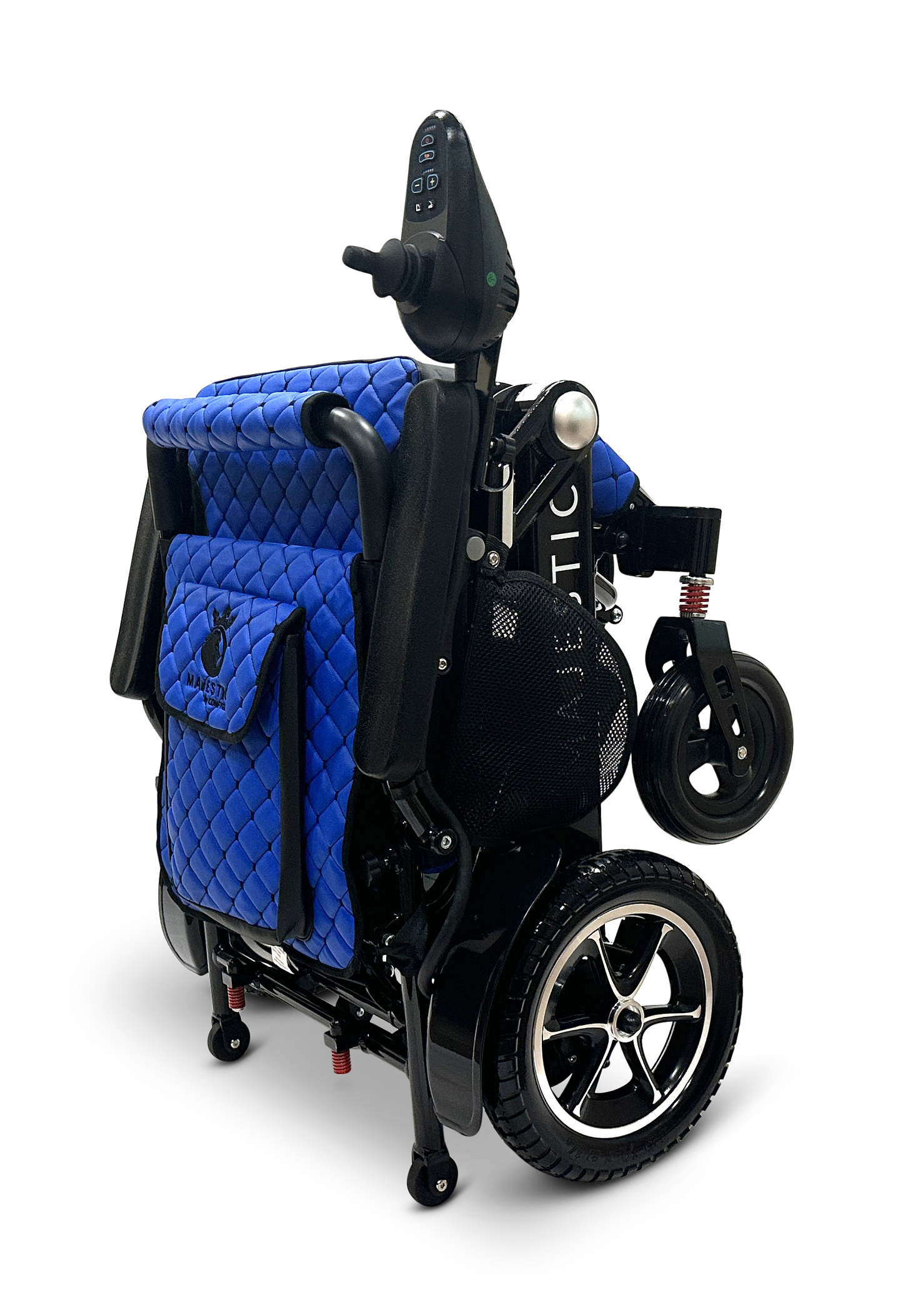 MAJESTIC IQ-7000 Auto Folding Remote Controlled Electric Wheelchair Black Blue