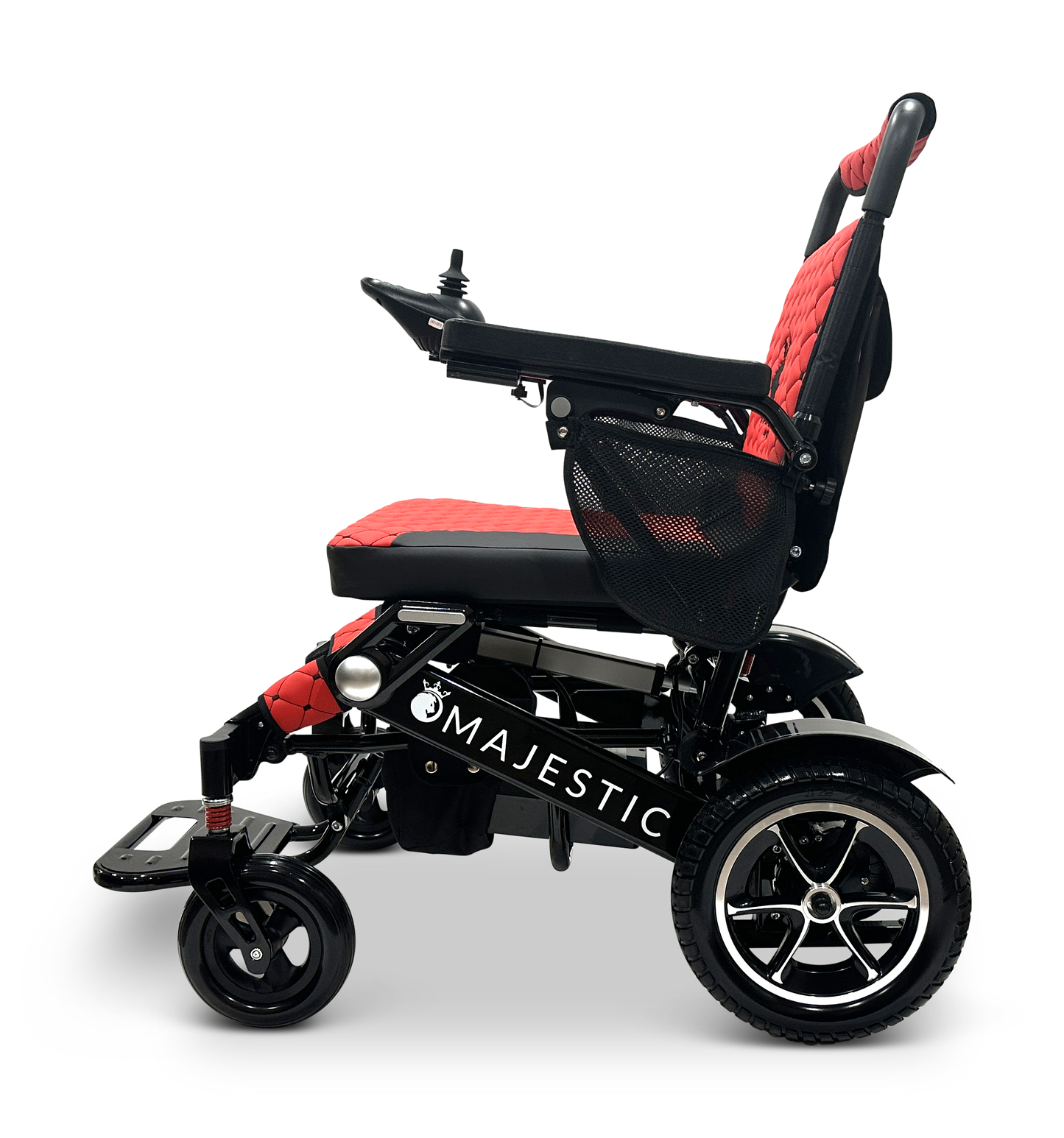MAJESTIC IQ-7000 Auto Folding Remote Controlled Electric Wheelchair Black Red