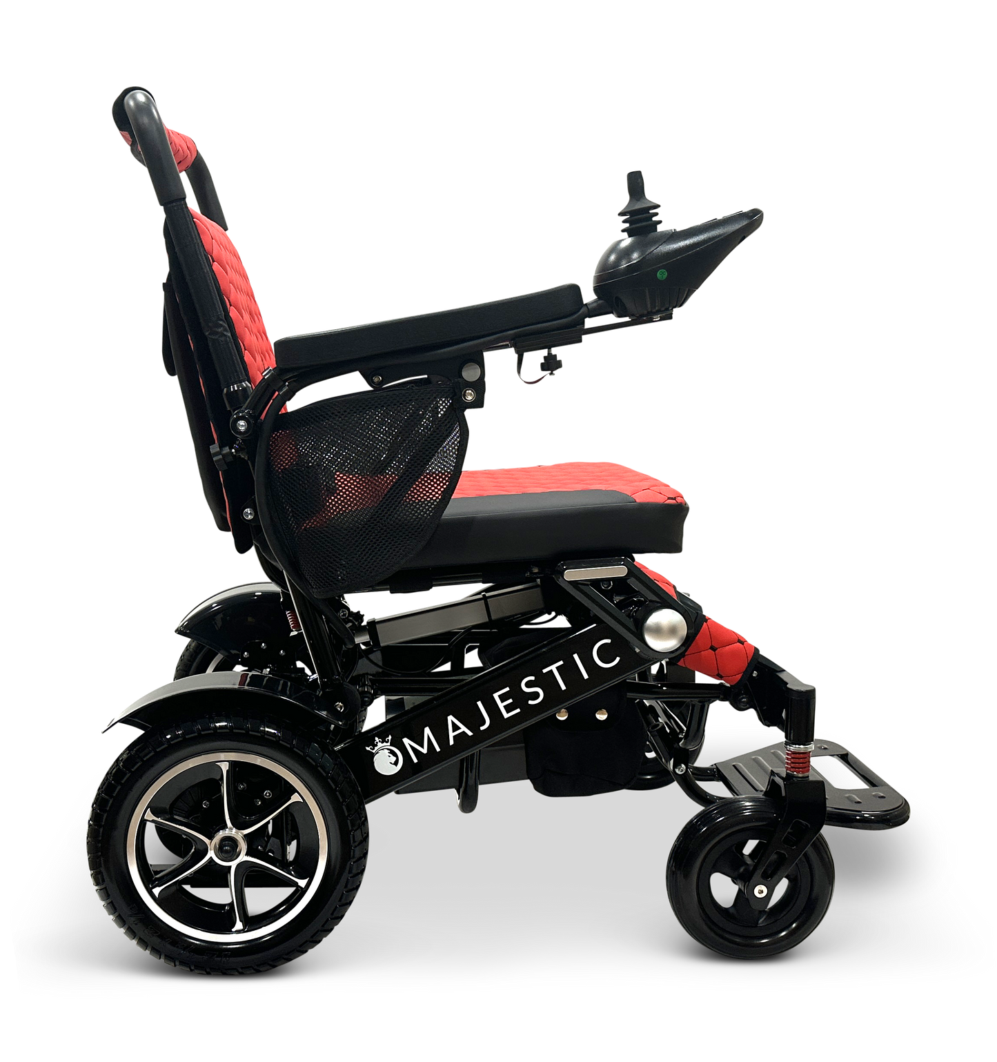 MAJESTIC IQ-7000 Auto Folding Remote Controlled Electric Wheelchair Black Red