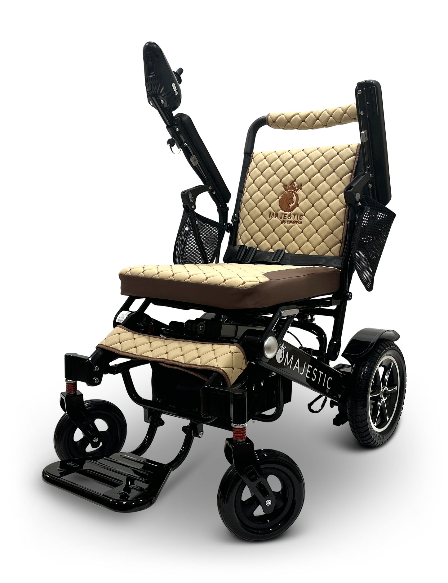 MAJESTIC IQ-7000 Auto Folding Remote Controlled Electric Wheelchair Black Coffee