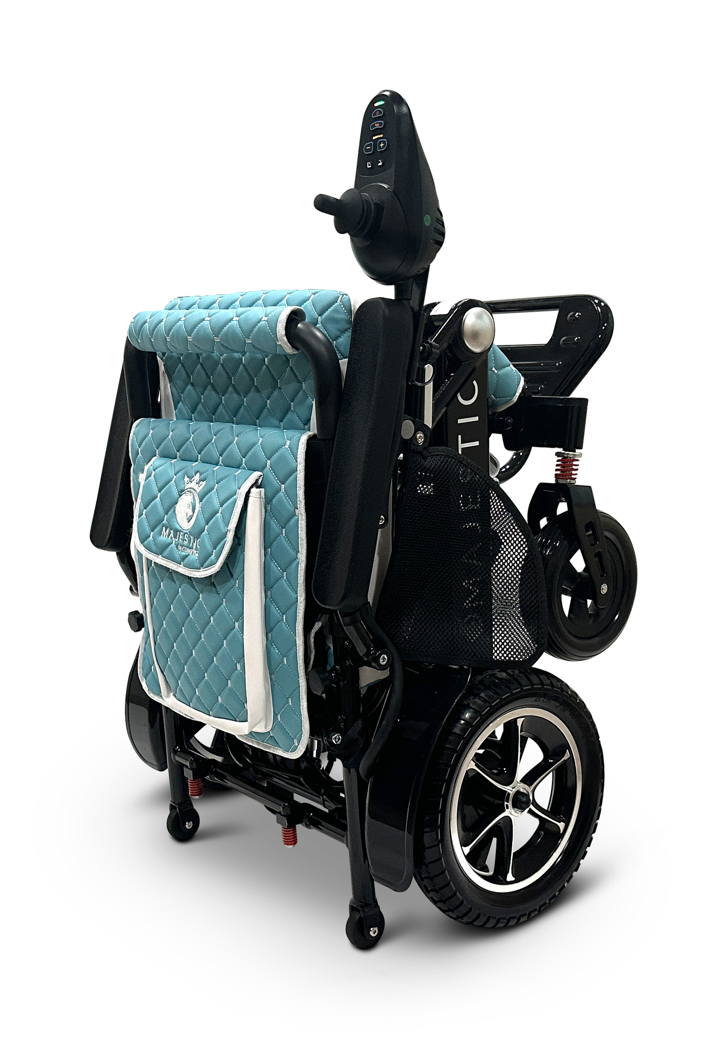 MAJESTIC IQ-7000 Auto Folding Remote Controlled Electric Wheelchair Black Teal