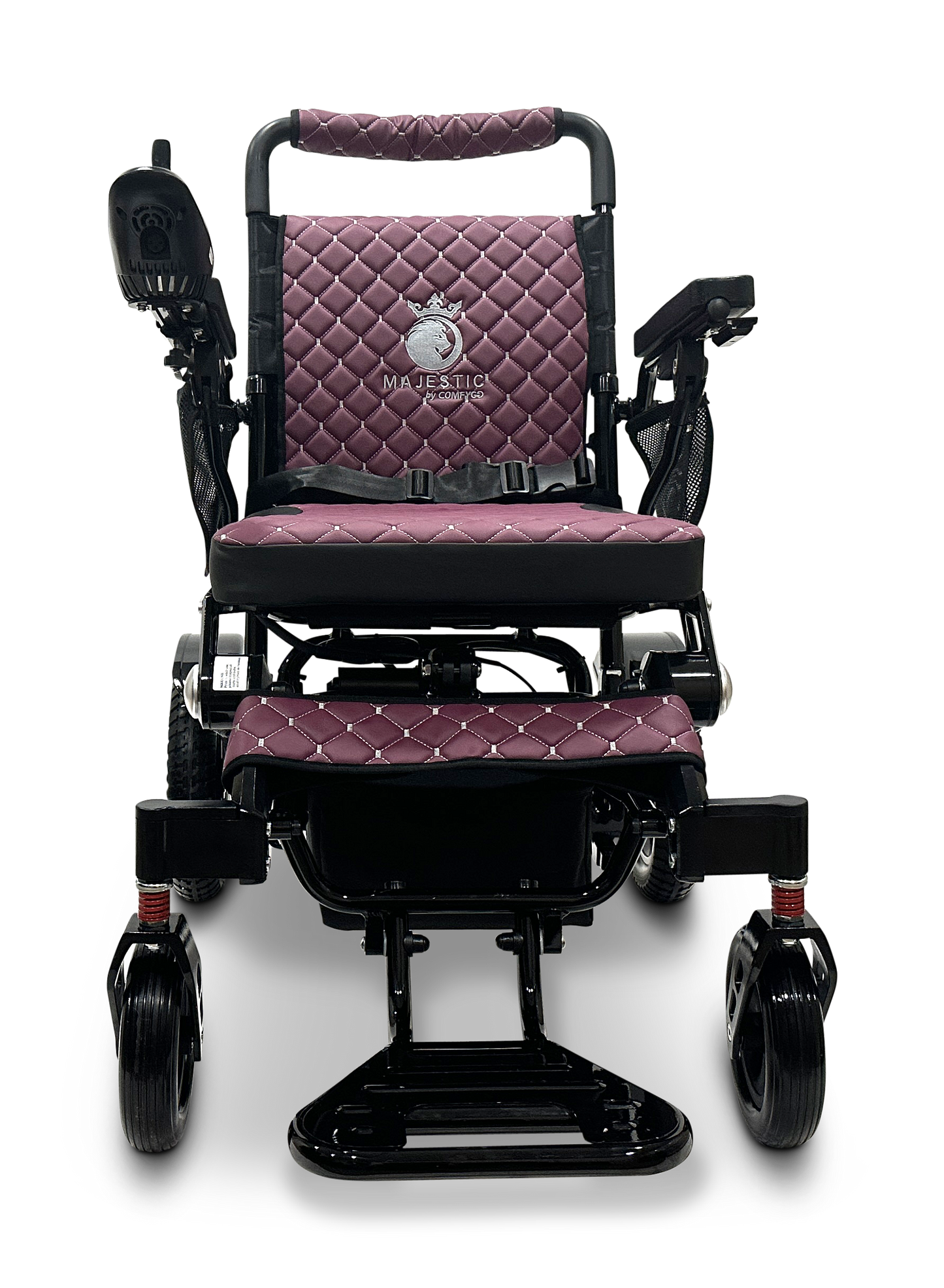 MAJESTIC IQ-7000 Auto Folding Remote Controlled Electric Wheelchair Black Purple