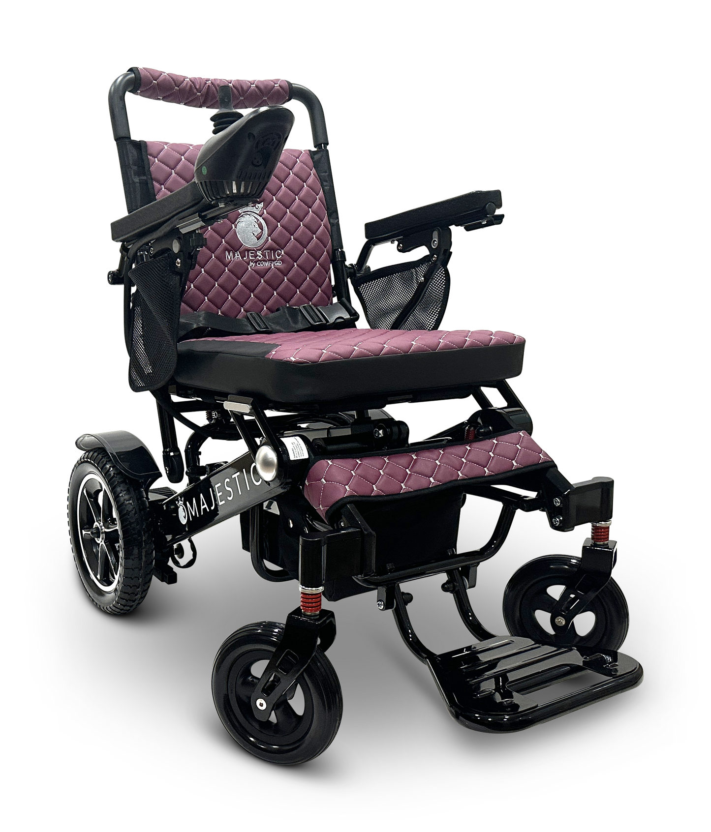 MAJESTIC IQ-7000 Auto Folding Remote Controlled Electric Wheelchair Black Purple