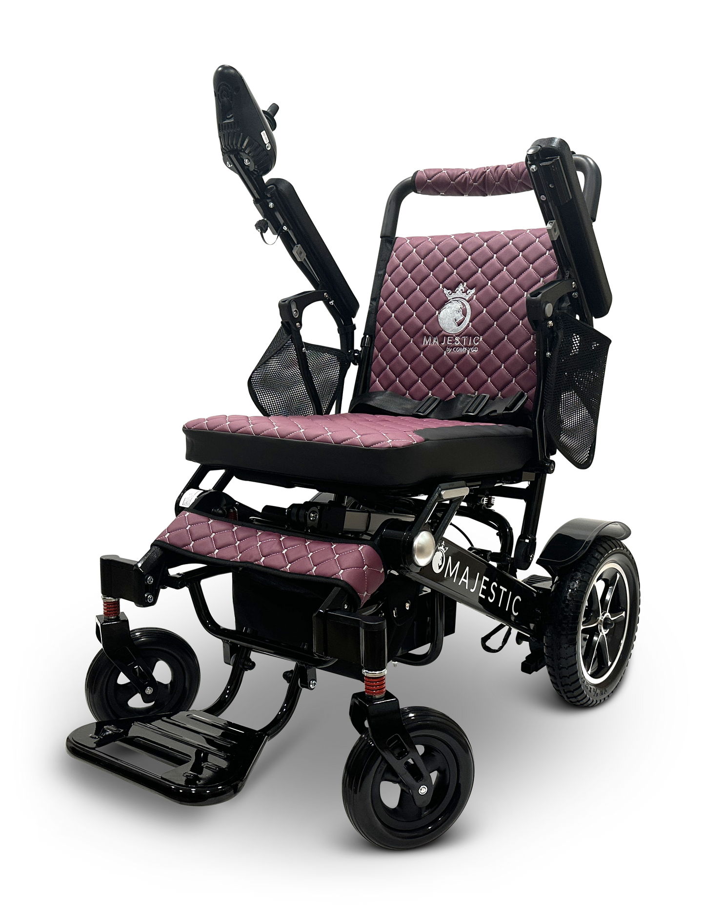 MAJESTIC IQ-7000 Auto Folding Remote Controlled Electric Wheelchair Black Purple