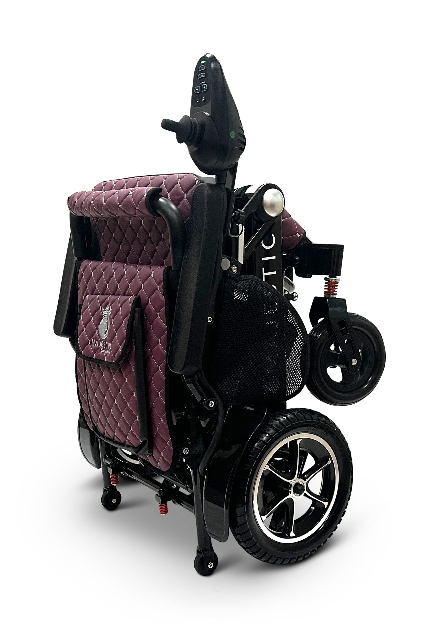 MAJESTIC IQ-7000 Auto Folding Remote Controlled Electric Wheelchair Black Purple