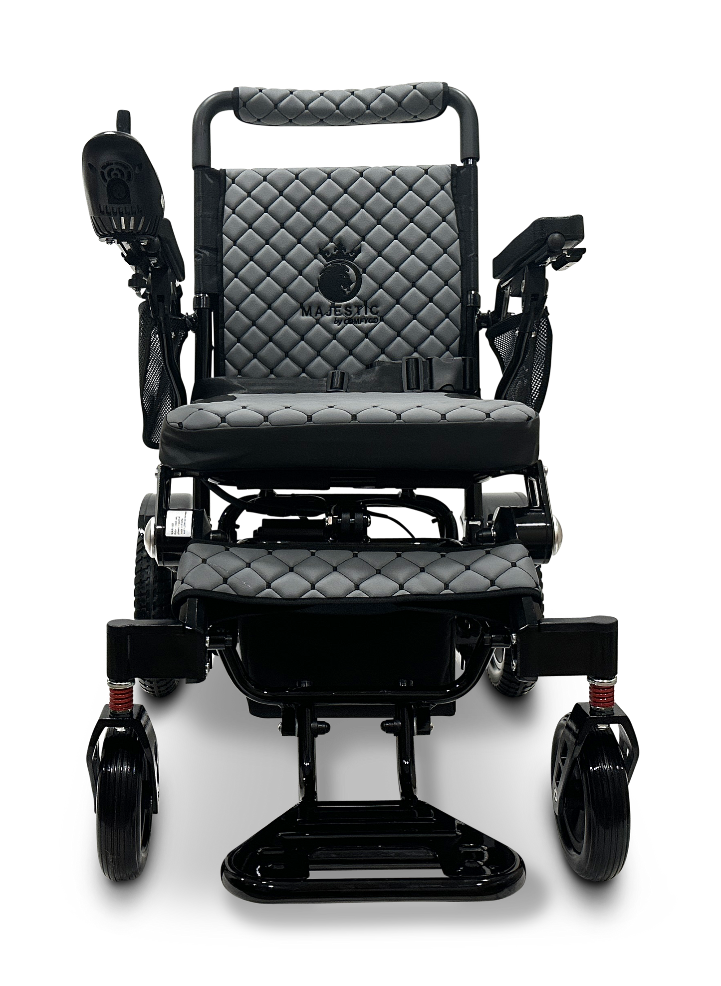 MAJESTIC IQ-7000 Auto Folding Remote Controlled Electric Wheelchair Black Gray