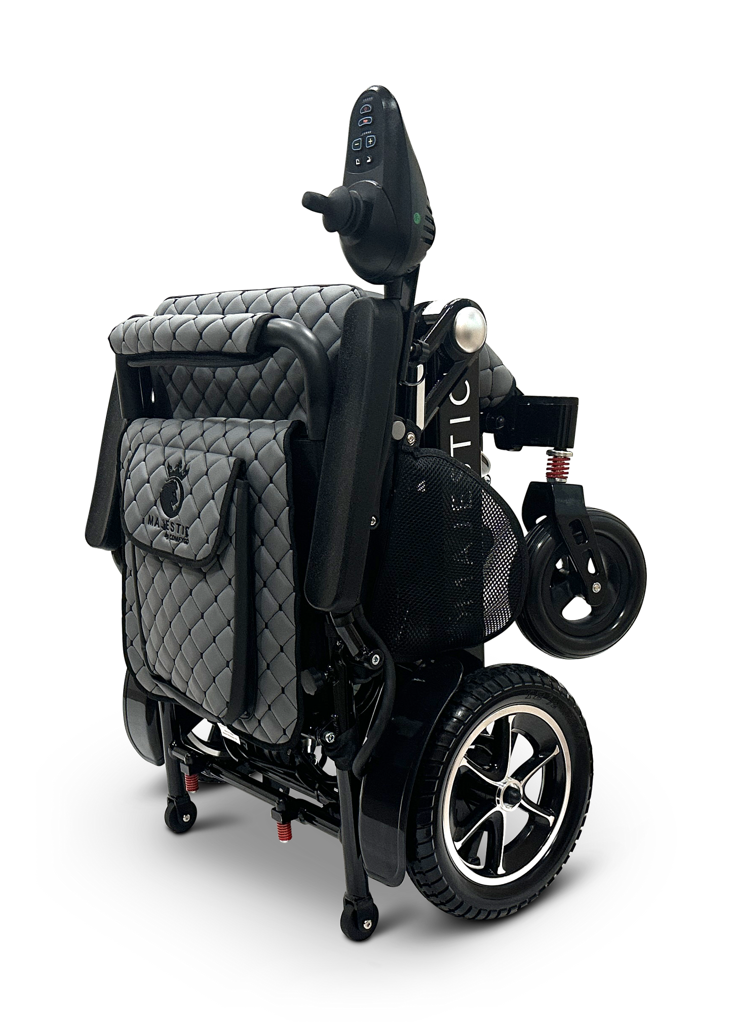 MAJESTIC IQ-7000 Auto Folding Remote Controlled Electric Wheelchair Black Gray