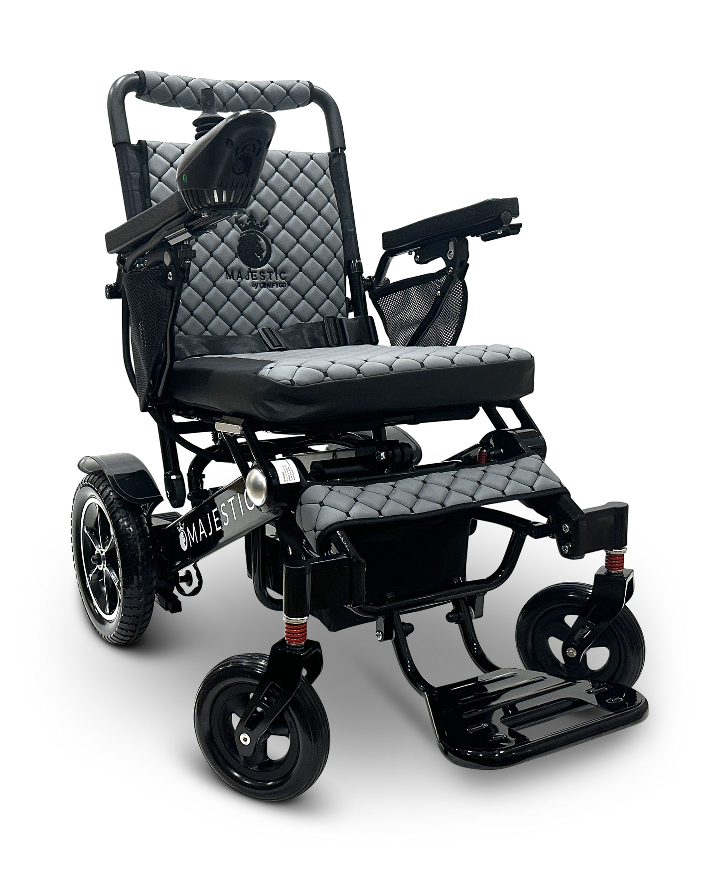 MAJESTIC IQ-7000 Auto Folding Remote Controlled Electric Wheelchair Black Gray