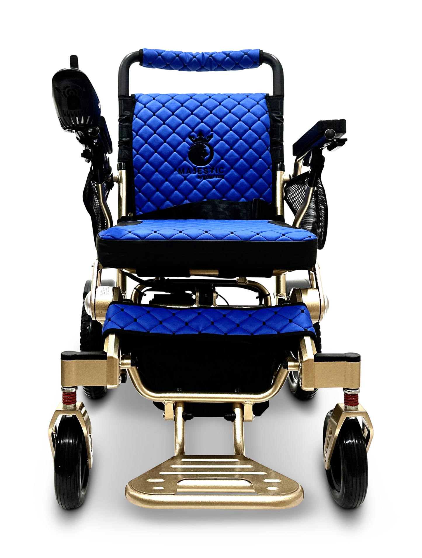 MAJESTIC IQ-7000 Auto Folding Remote Controlled Electric Wheelchair Bronze Blue