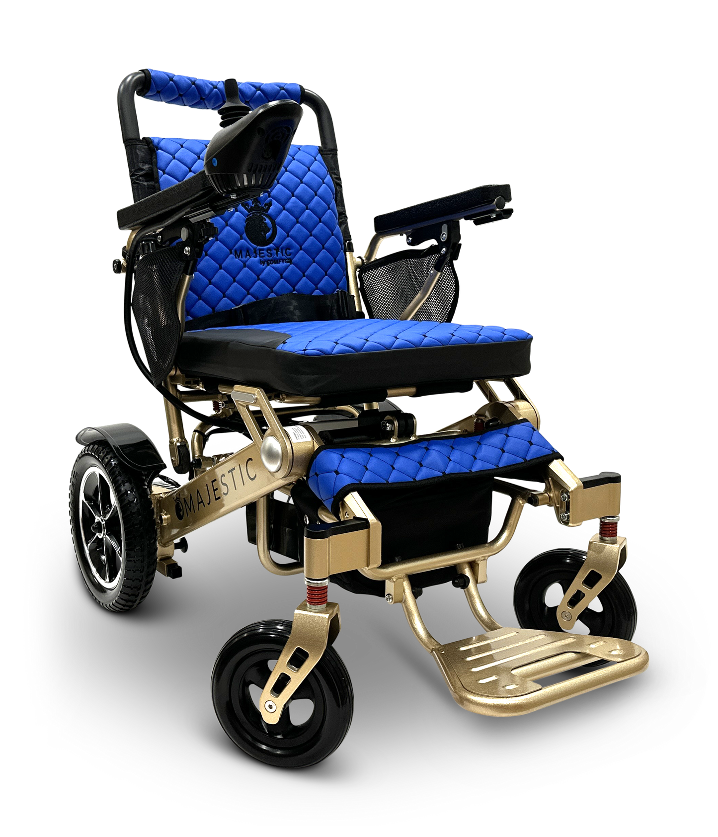 MAJESTIC IQ-7000 Auto Folding Remote Controlled Electric Wheelchair Bronze Blue