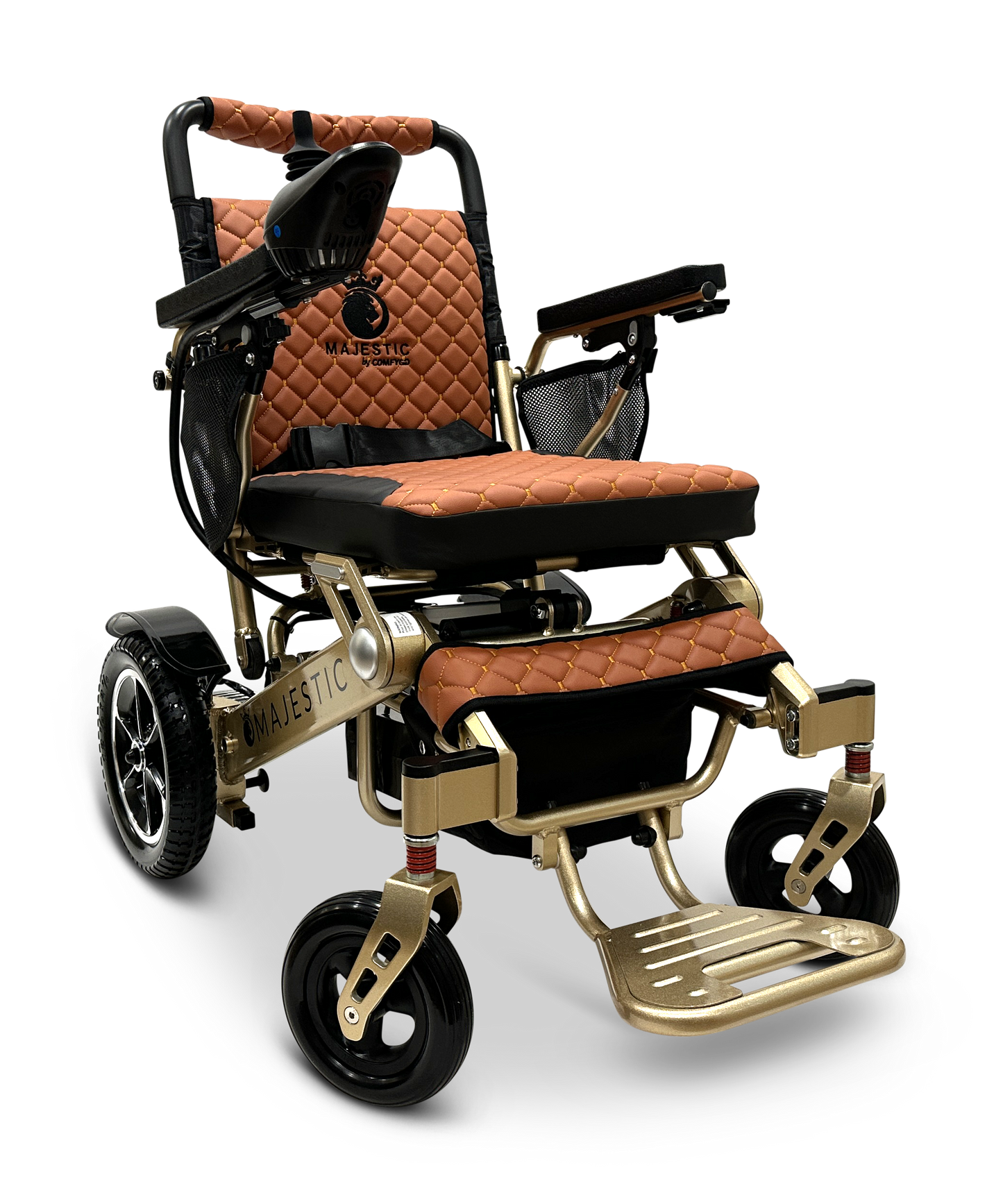 MAJESTIC IQ-7000 Auto Folding Remote Controlled Electric Wheelchair Bronze Taba