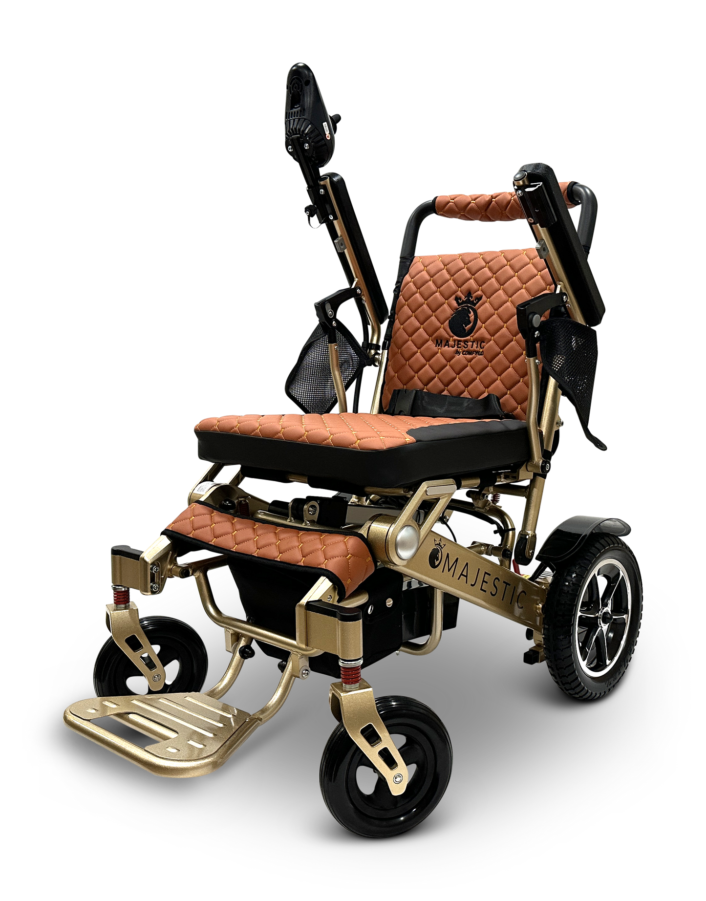 MAJESTIC IQ-7000 Auto Folding Remote Controlled Electric Wheelchair Bronze Taba