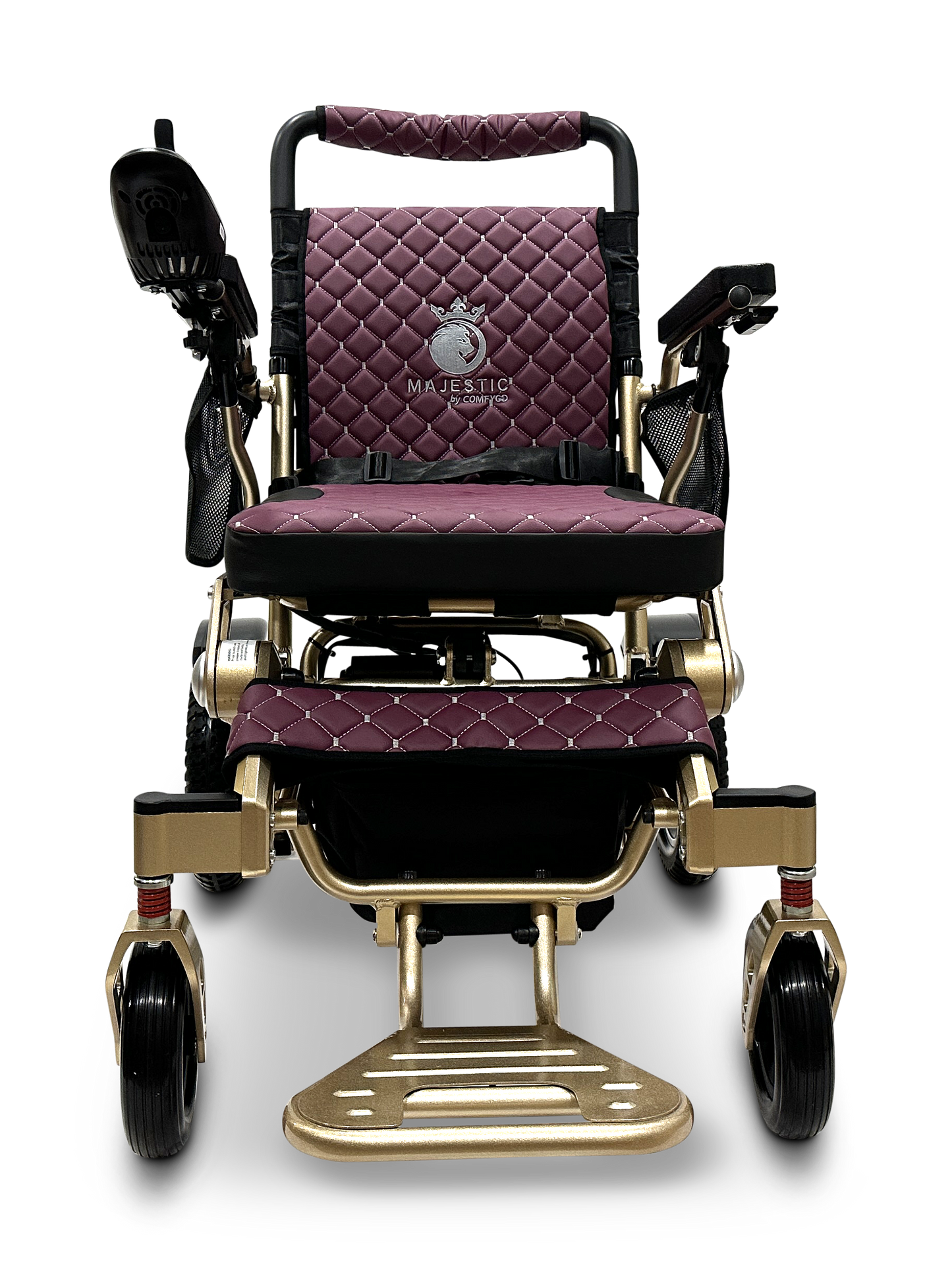 MAJESTIC IQ-7000 Auto Folding Remote Controlled Electric Wheelchair Bronze Purple