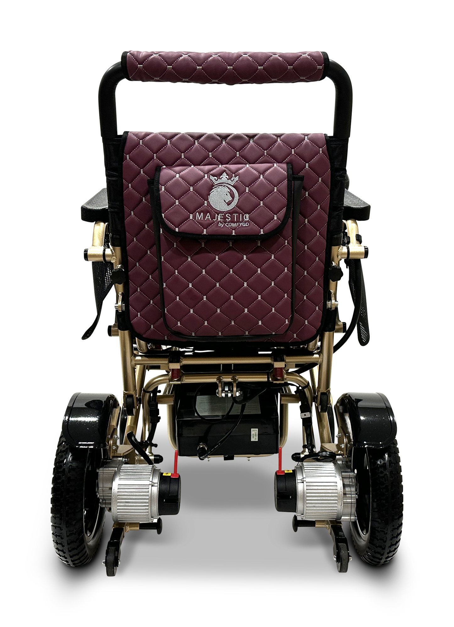 MAJESTIC IQ-7000 Auto Folding Remote Controlled Electric Wheelchair Bronze Purple