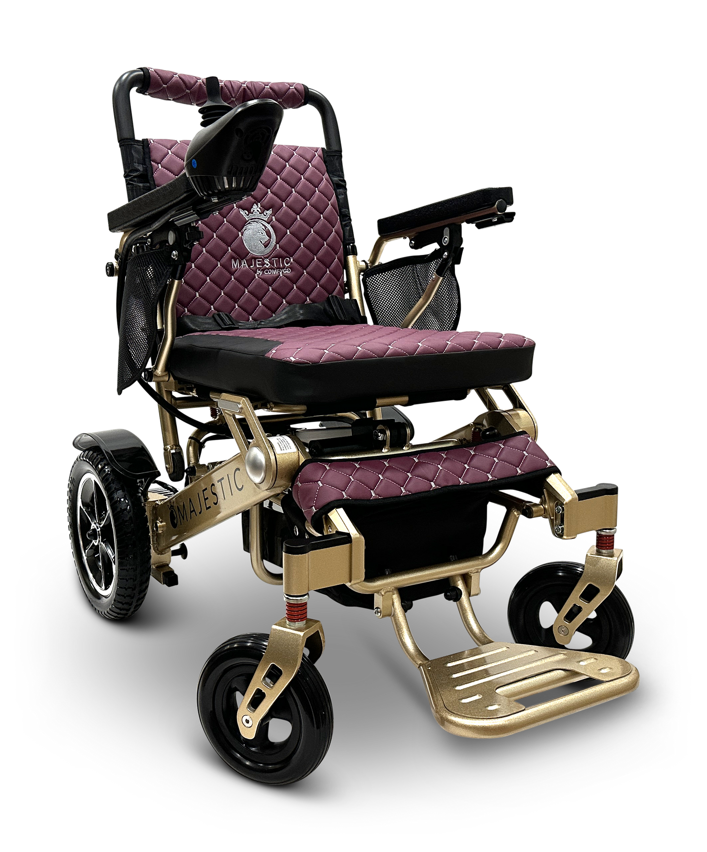 MAJESTIC IQ-7000 Auto Folding Remote Controlled Electric Wheelchair Bronze Purple