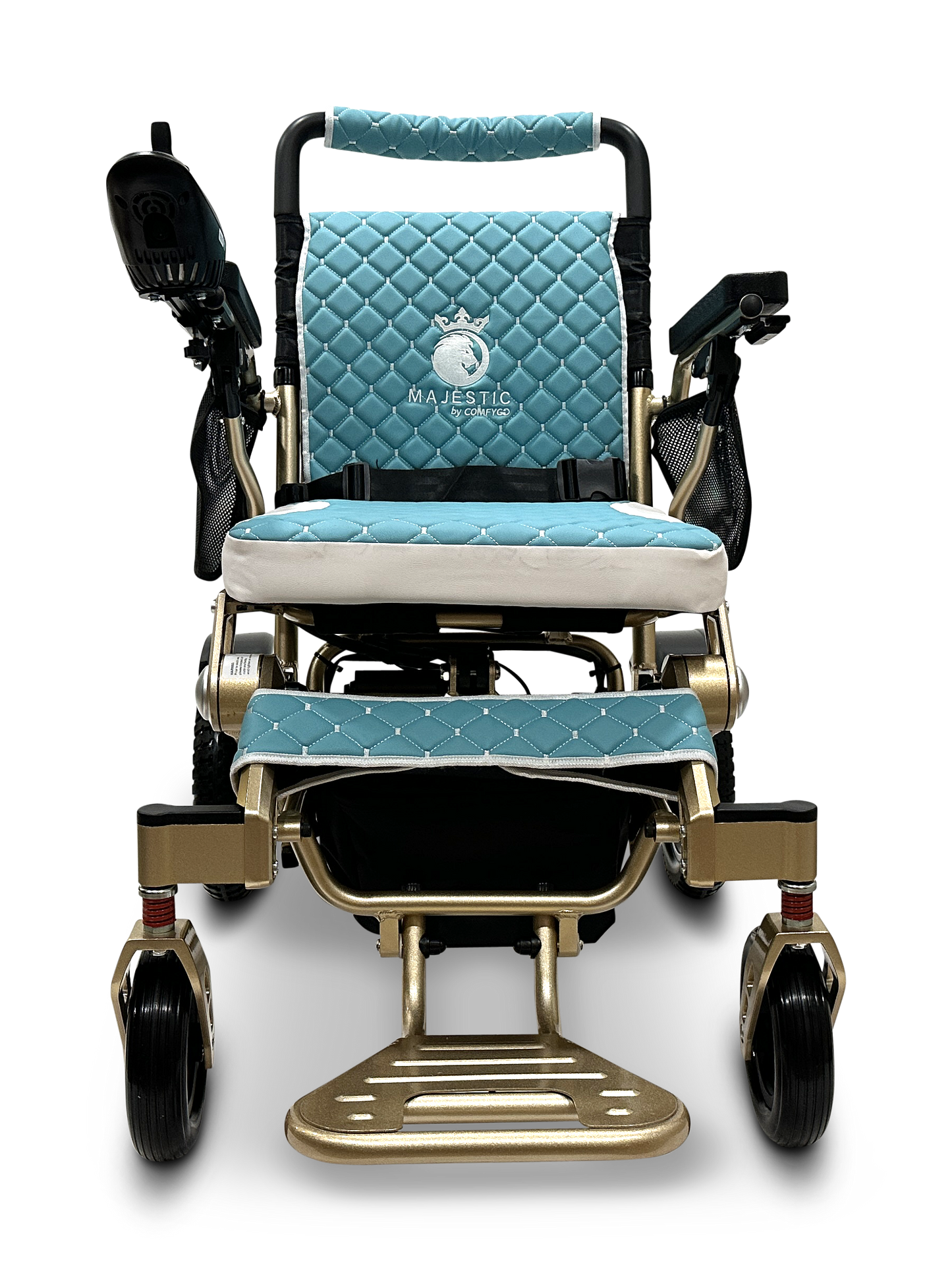 MAJESTIC IQ-7000 Auto Folding Remote Controlled Electric Wheelchair Bronze Teal