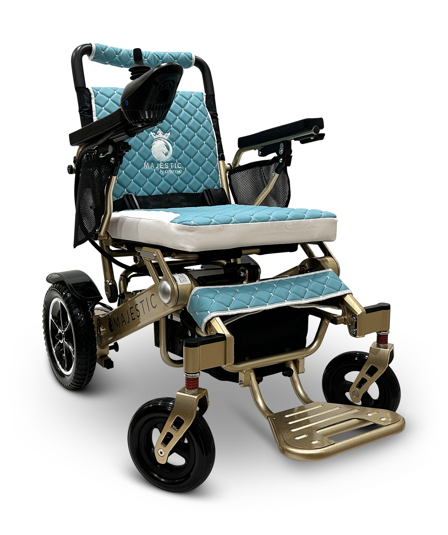 MAJESTIC IQ-7000 Auto Folding Remote Controlled Electric Wheelchair Bronze Teal