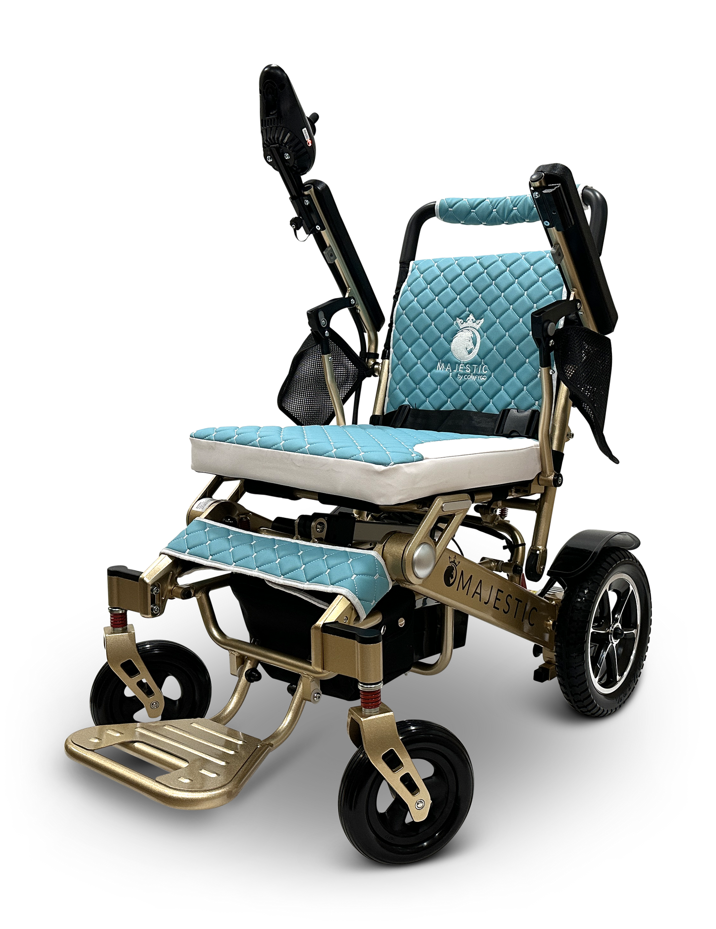 MAJESTIC IQ-7000 Auto Folding Remote Controlled Electric Wheelchair Bronze Teal