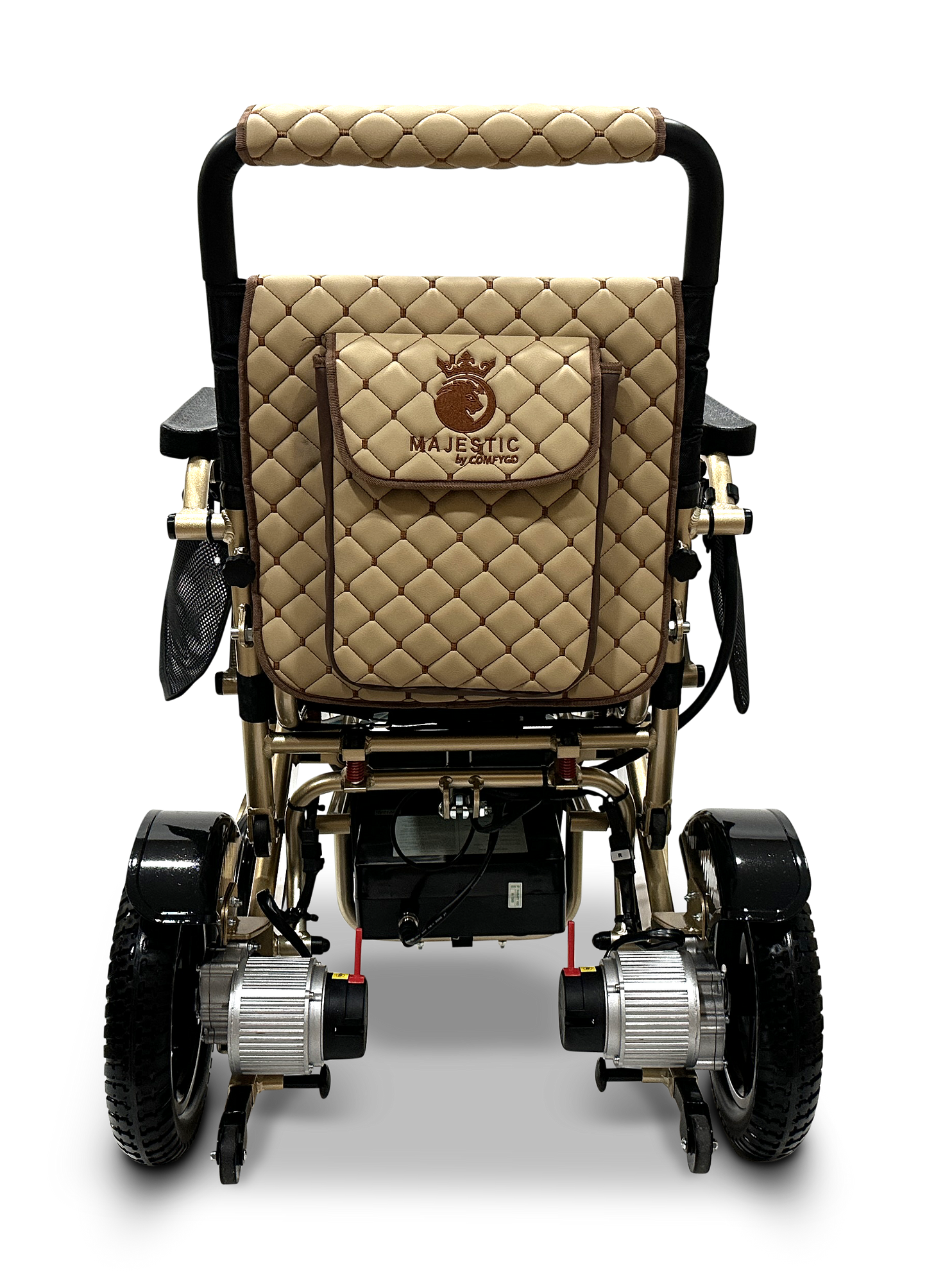 MAJESTIC IQ-7000 Auto Folding Remote Controlled Electric Wheelchair Bronze Coffee