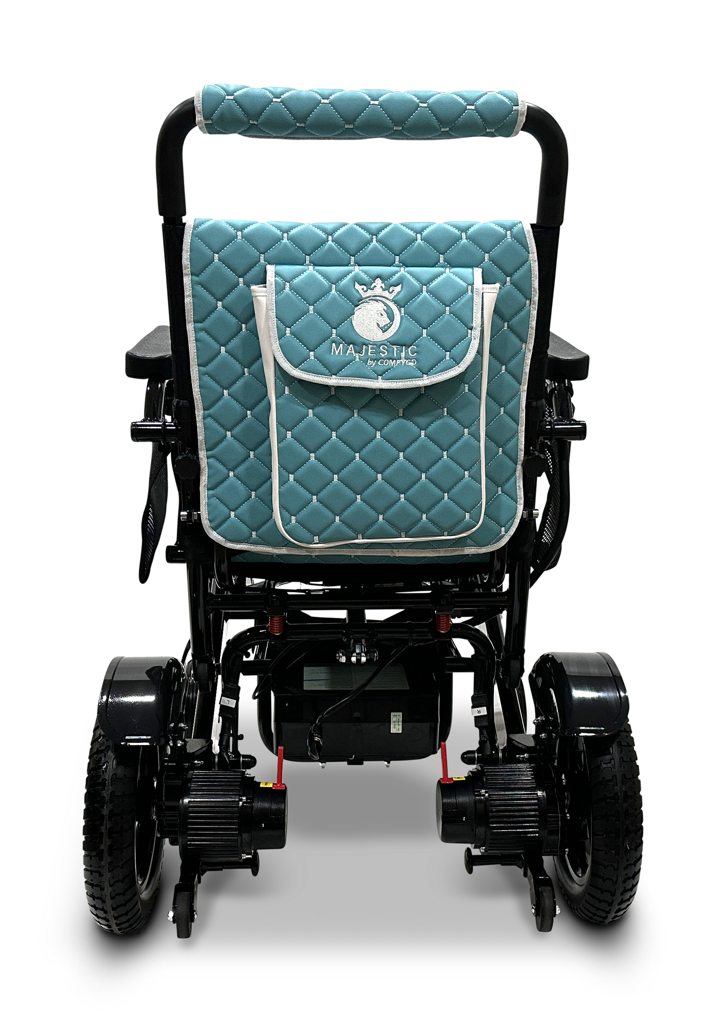 MAJESTIC IQ-7000 Auto Folding Remote Controlled Electric Wheelchair Black Teal
