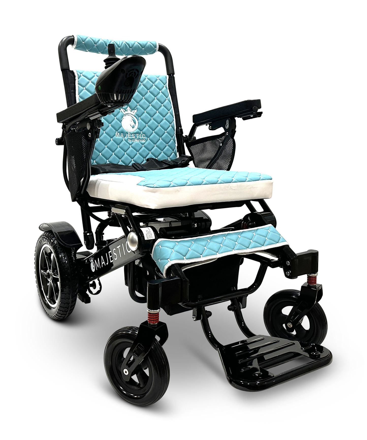 MAJESTIC IQ-7000 Auto Folding Remote Controlled Electric Wheelchair Black Teal