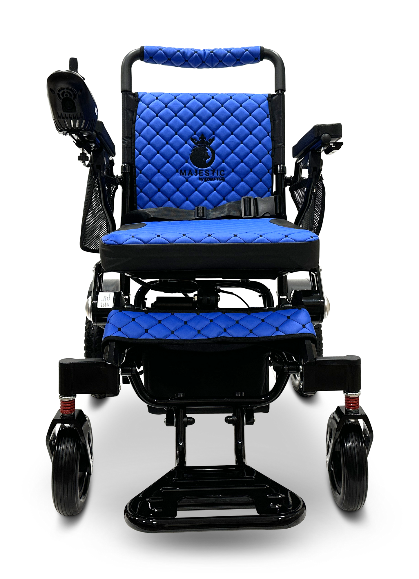 MAJESTIC IQ-7000 Auto Folding Remote Controlled Electric Wheelchair Black Blue