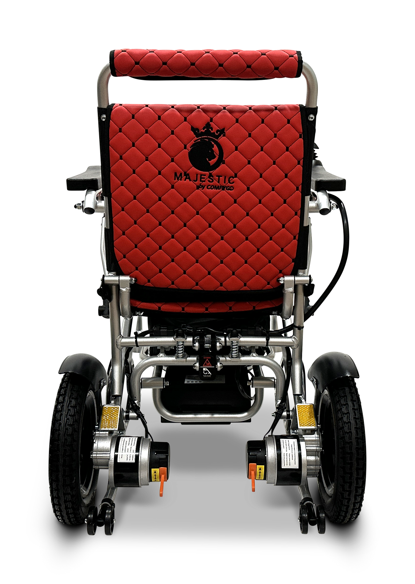 MAJESTIC IQ-8000 Remote Controlled Lightweight Electric Wheelchair Silver Red