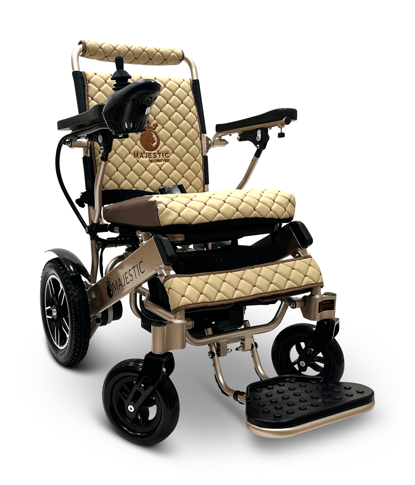 MAJESTIC IQ-8000 Remote Controlled Lightweight Electric Wheelchair Bronze Coffee