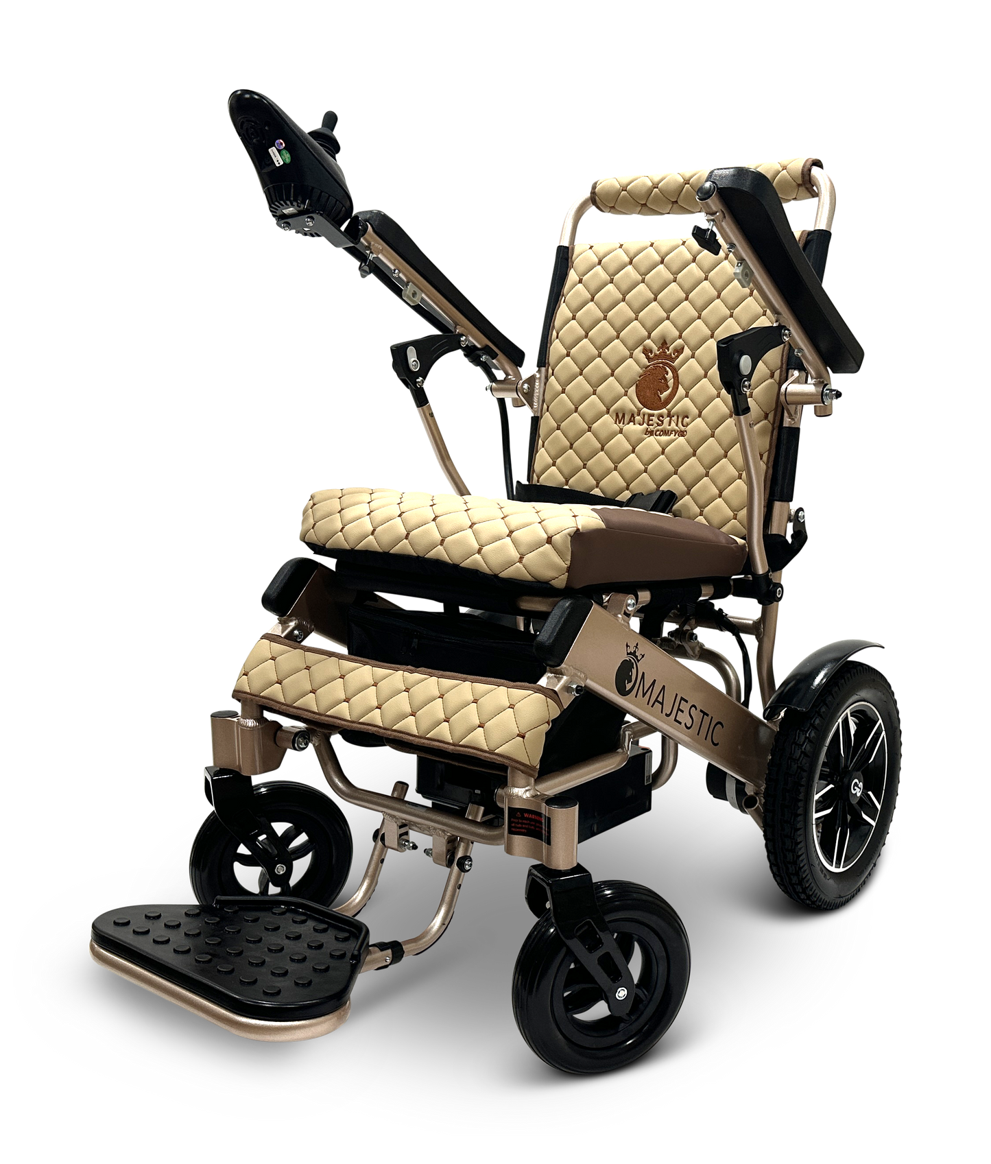 MAJESTIC IQ-8000 Remote Controlled Lightweight Electric Wheelchair Bronze Coffee
