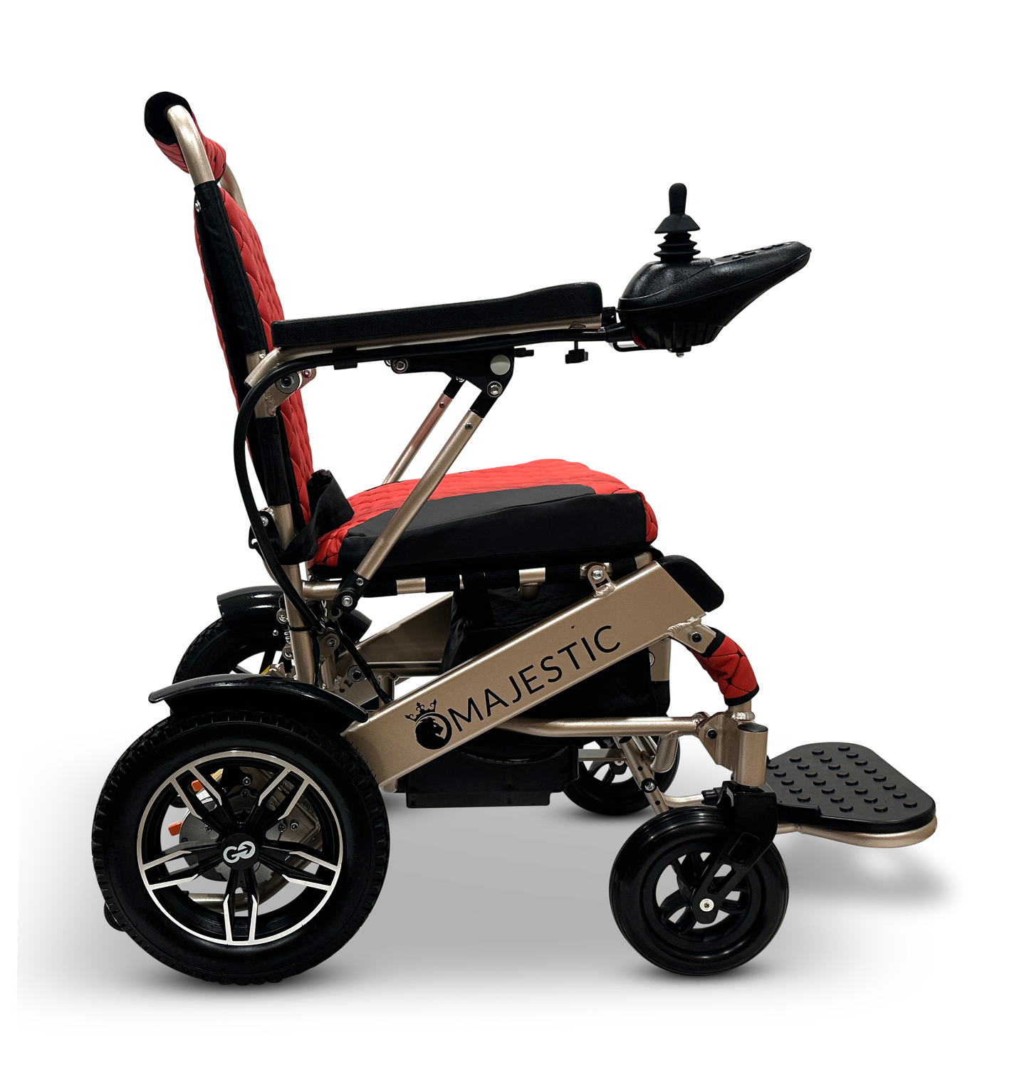 MAJESTIC IQ-8000 Remote Controlled Lightweight Electric Wheelchair Bronze Red