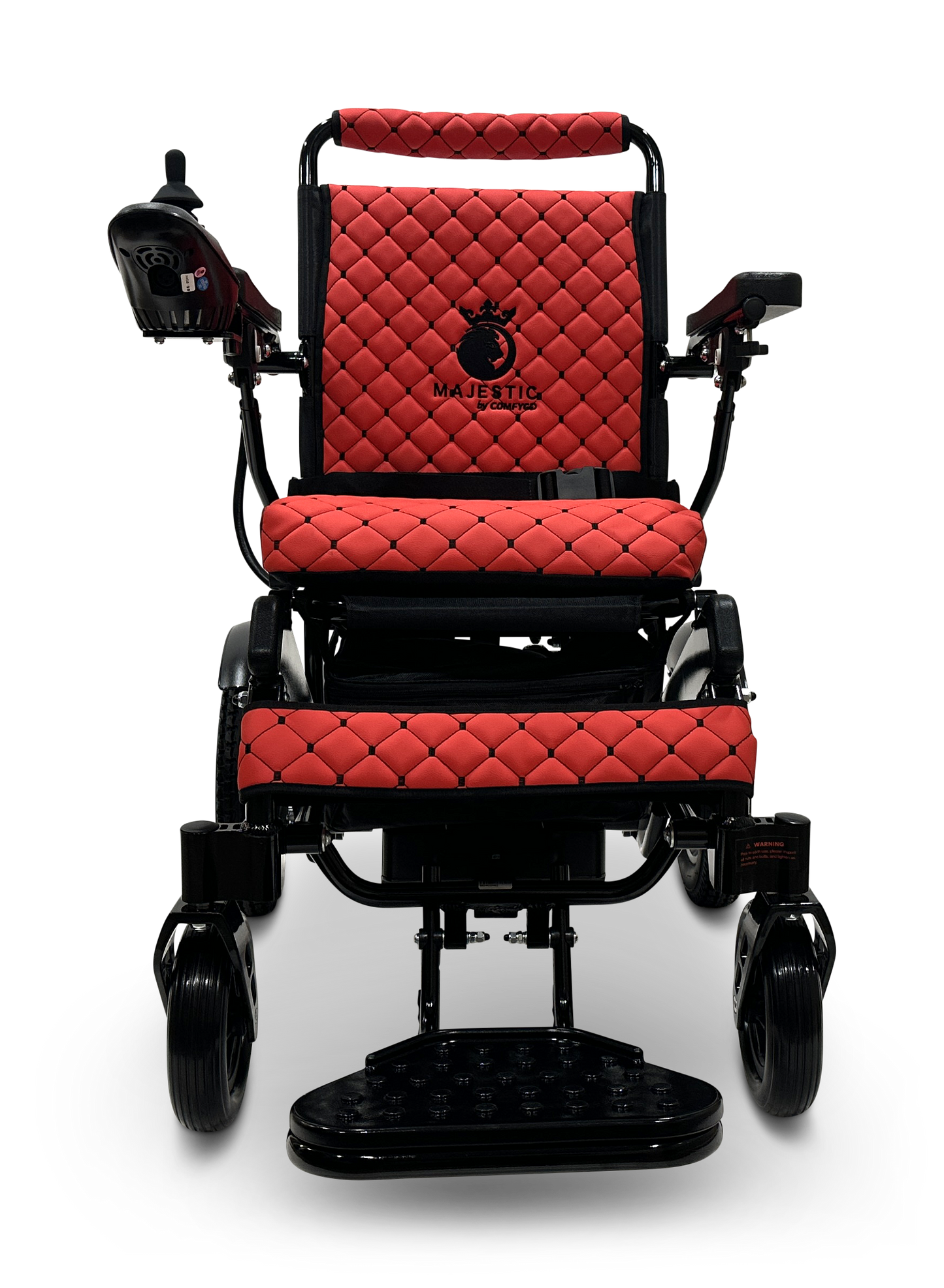 MAJESTIC IQ-8000 Remote Controlled Lightweight Electric Wheelchair Black Red