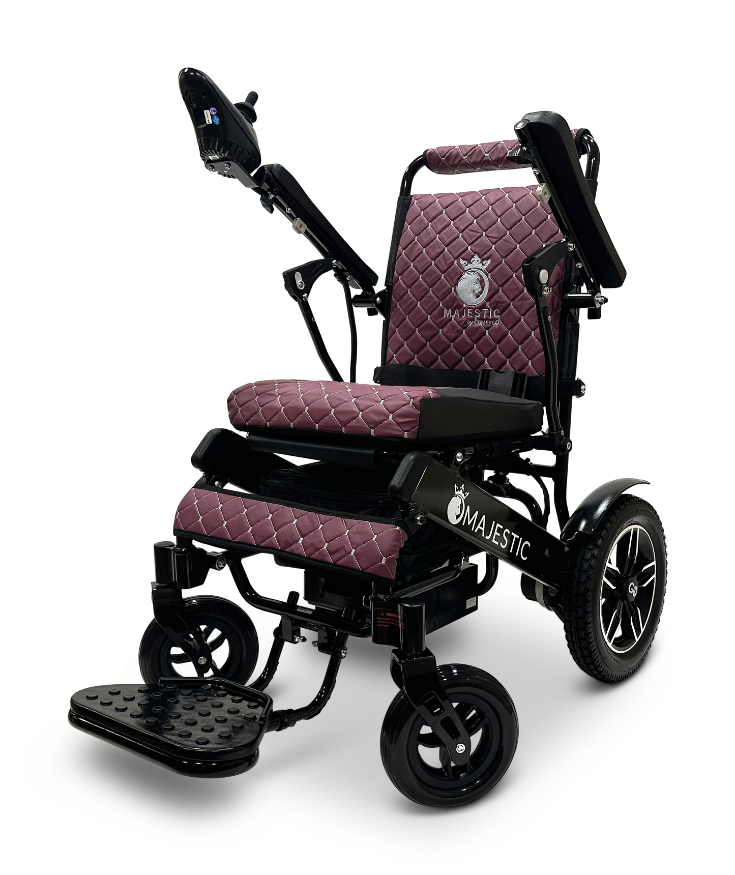 MAJESTIC IQ-8000 Remote Controlled Lightweight Electric Wheelchair Black Purple