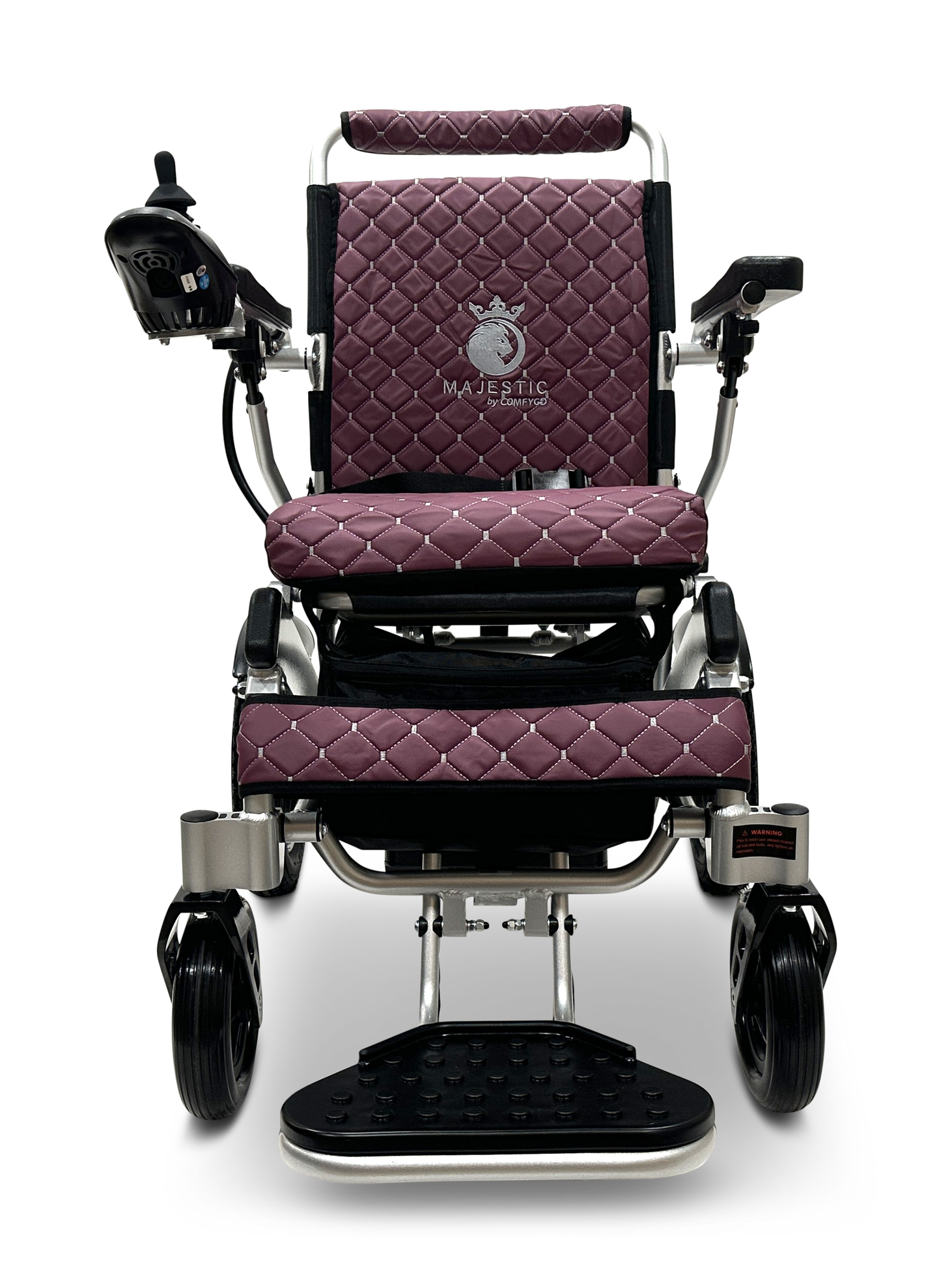 MAJESTIC IQ-8000 Remote Controlled Lightweight Electric Wheelchair Silver Purple
