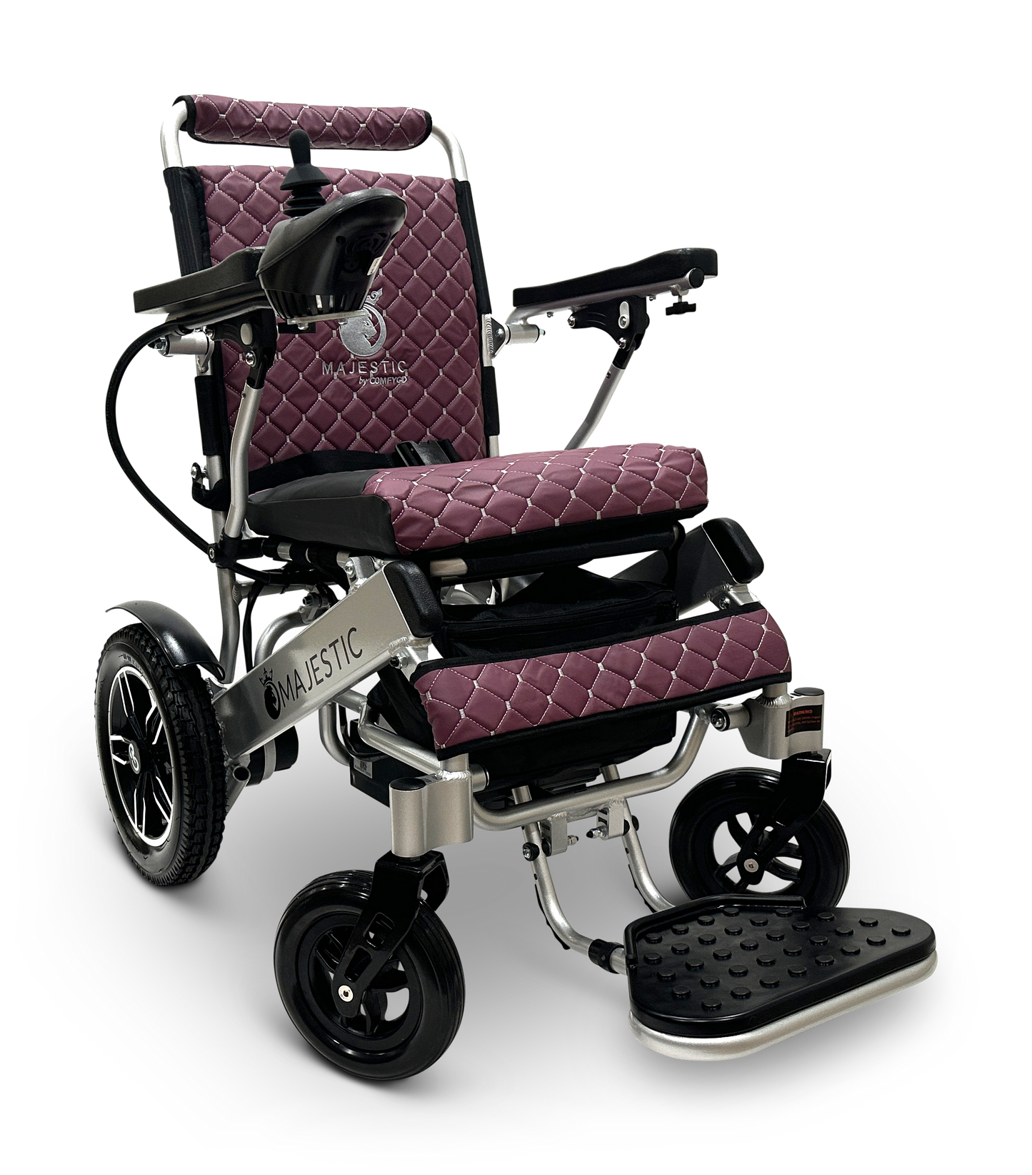 MAJESTIC IQ-8000 Remote Controlled Lightweight Electric Wheelchair Silver Purple
