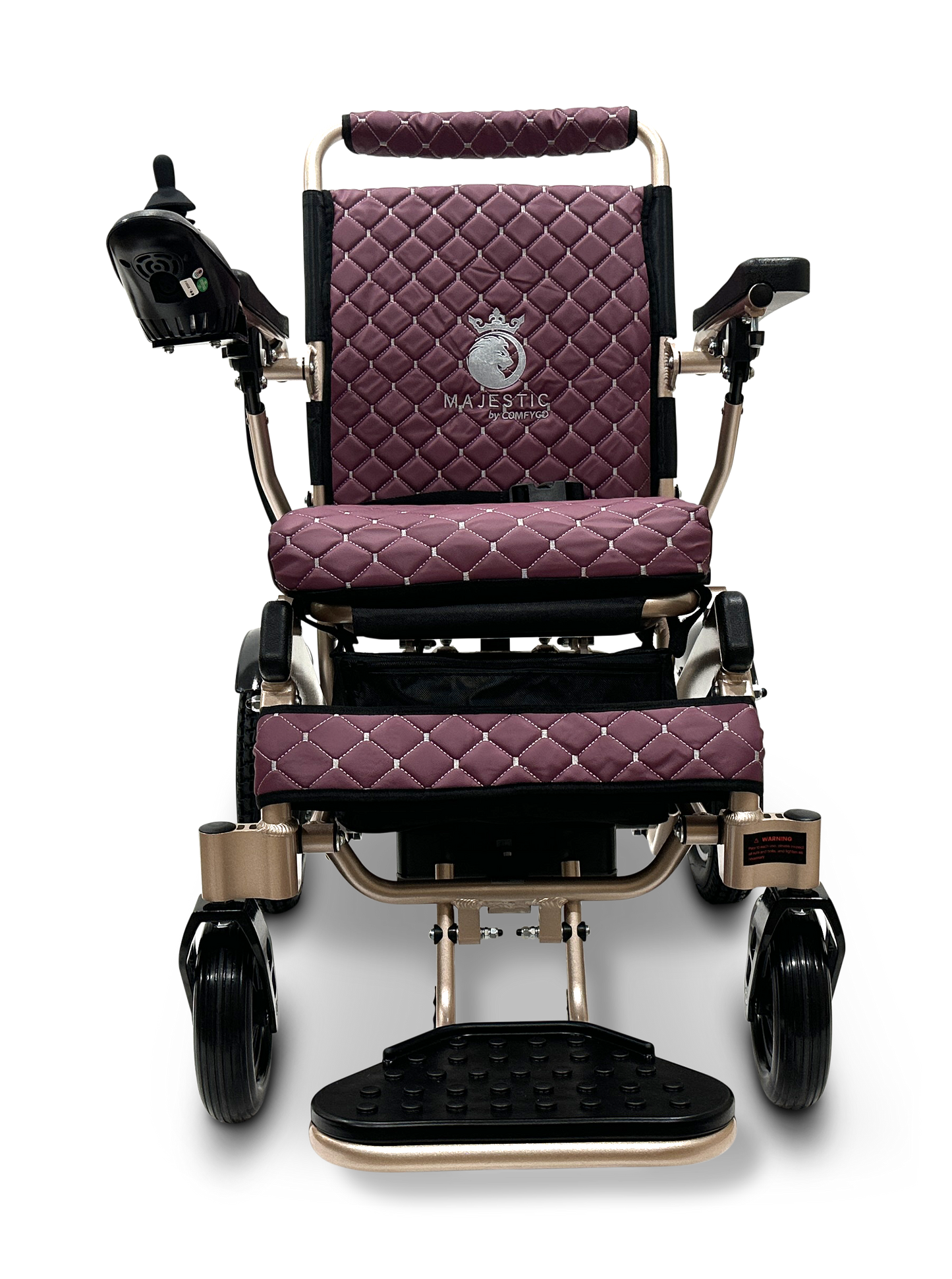 MAJESTIC IQ-8000 Remote Controlled Lightweight Electric Wheelchair Bronze Purple