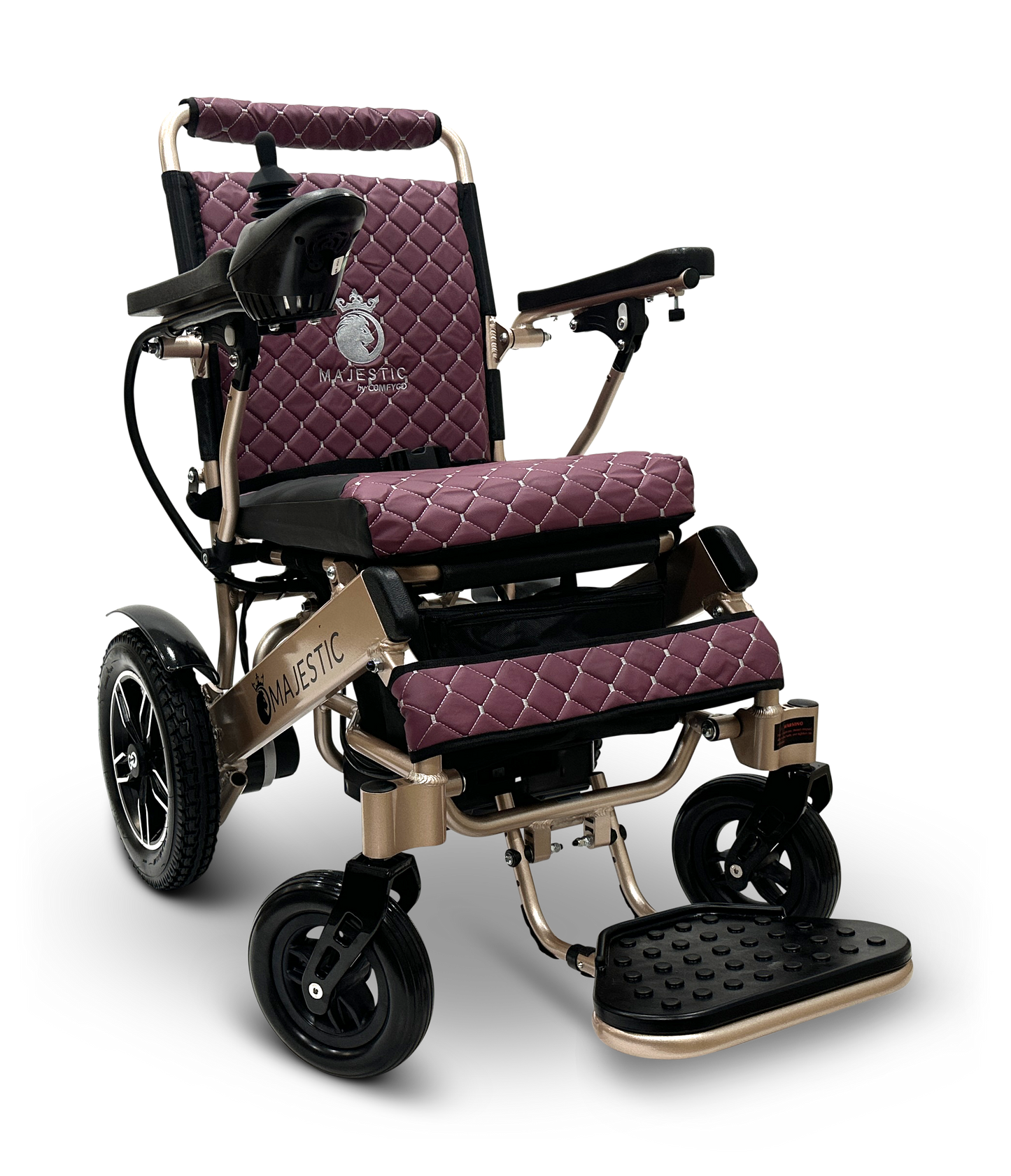 MAJESTIC IQ-8000 Remote Controlled Lightweight Electric Wheelchair Bronze Purple