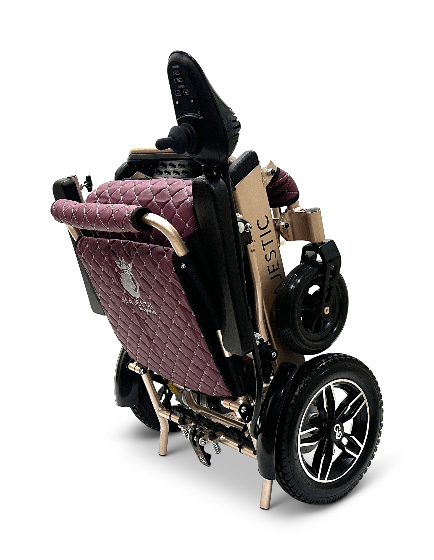 MAJESTIC IQ-8000 Remote Controlled Lightweight Electric Wheelchair Bronze Purple