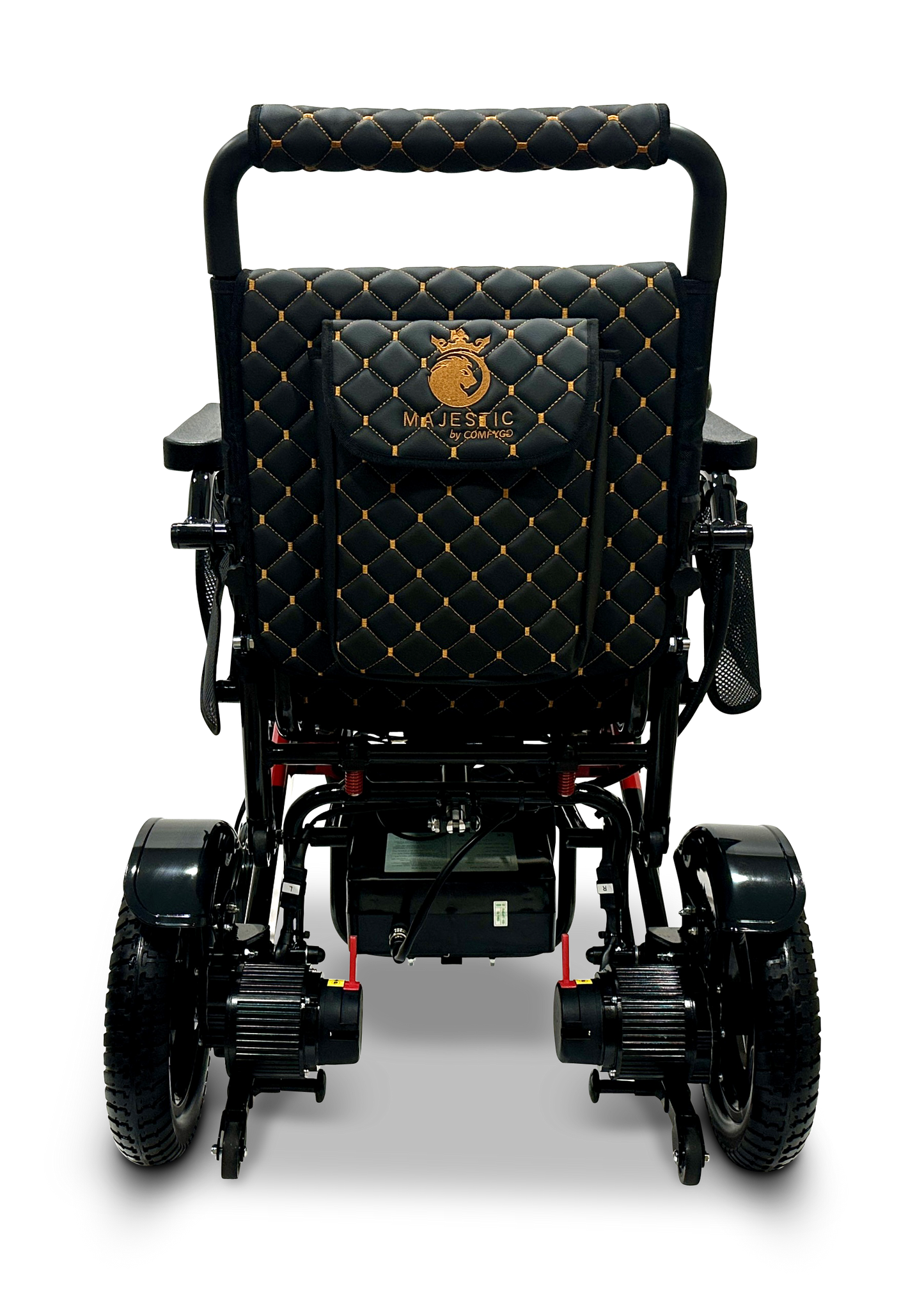 MAJESTIC IQ-7000 Auto Folding Remote Controlled Electric Wheelchair Black & Red Black