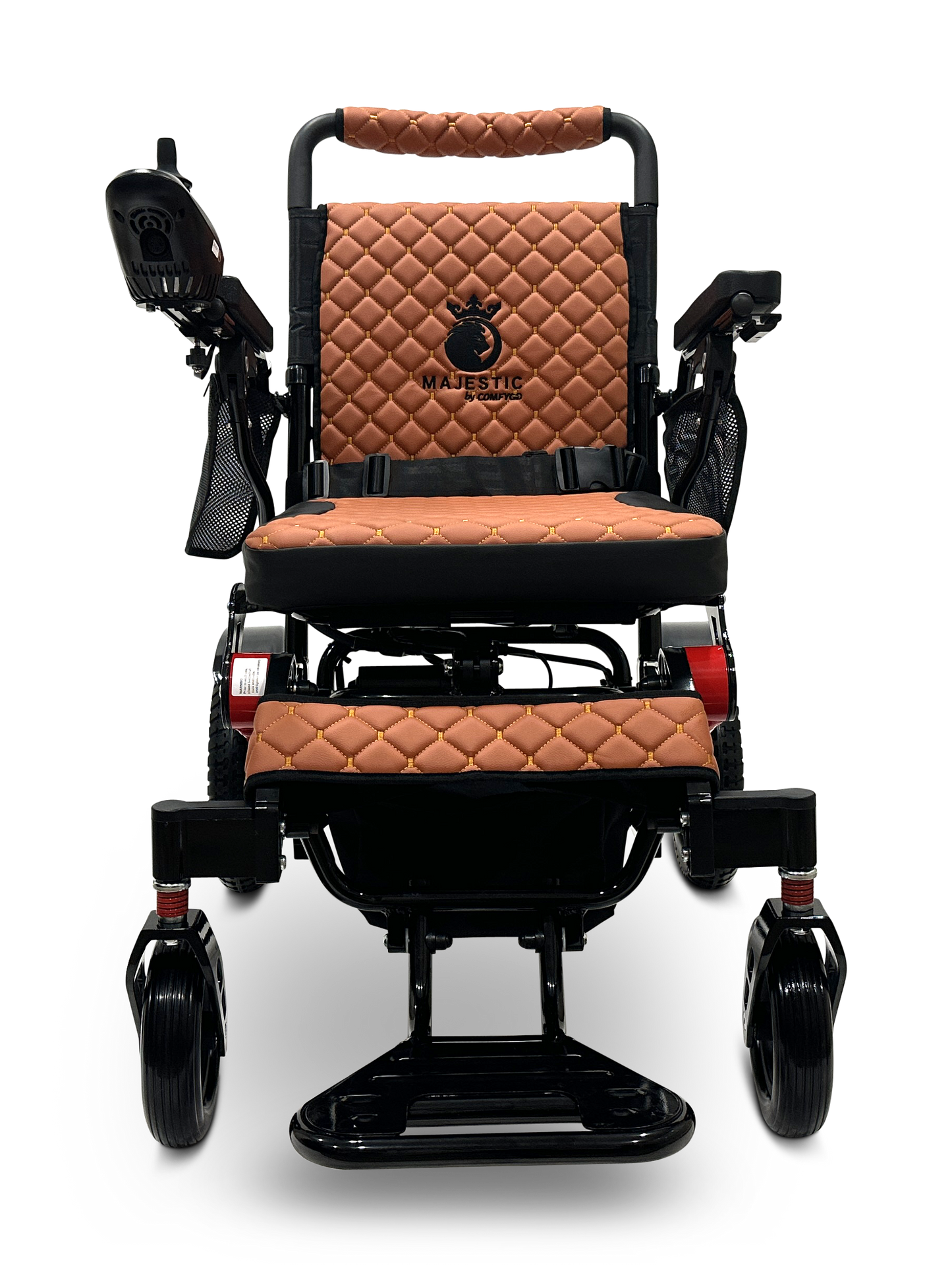 MAJESTIC IQ-7000 Auto Folding Remote Controlled Electric Wheelchair Black & Red Taba