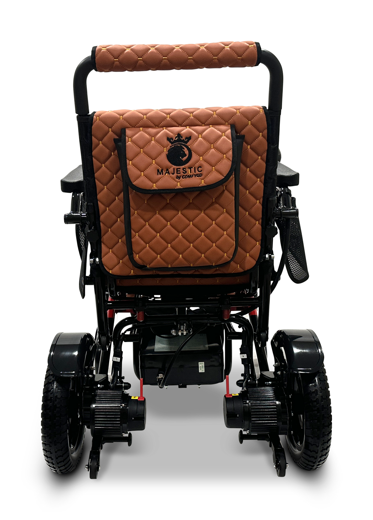 MAJESTIC IQ-7000 Auto Folding Remote Controlled Electric Wheelchair Black & Red Taba