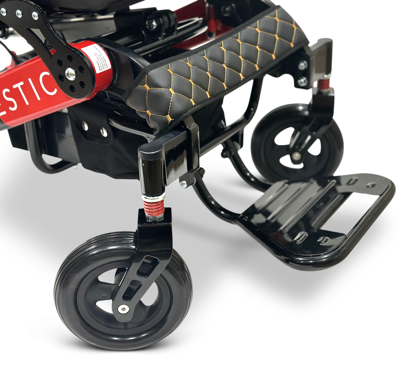 MAJESTIC IQ-7000 Auto Folding Remote Controlled Electric Wheelchair Black & Red Black