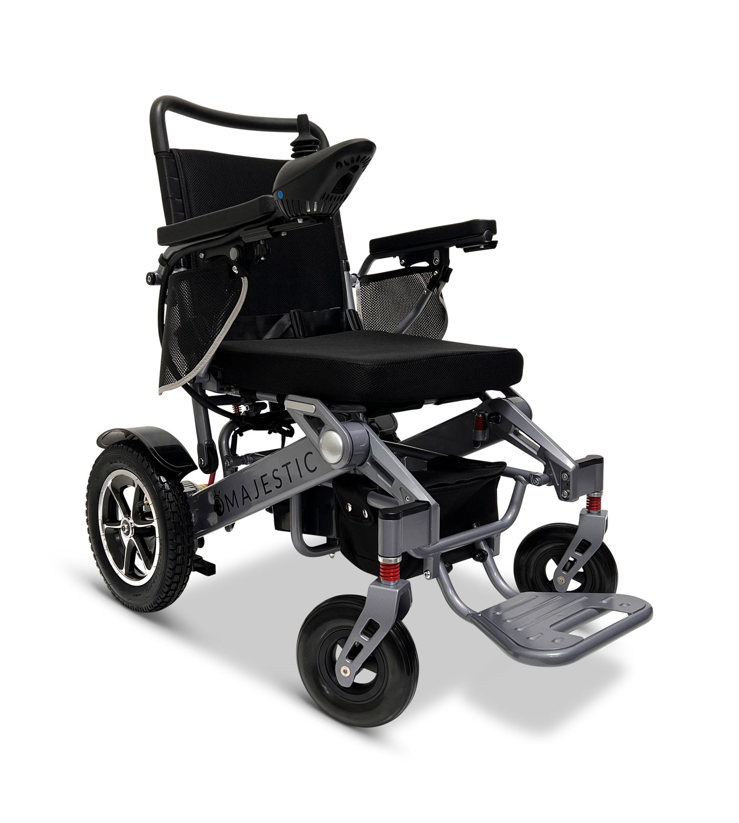 MAJESTIC IQ-7000 Auto Folding Remote Controlled Electric Wheelchair Silver Standard